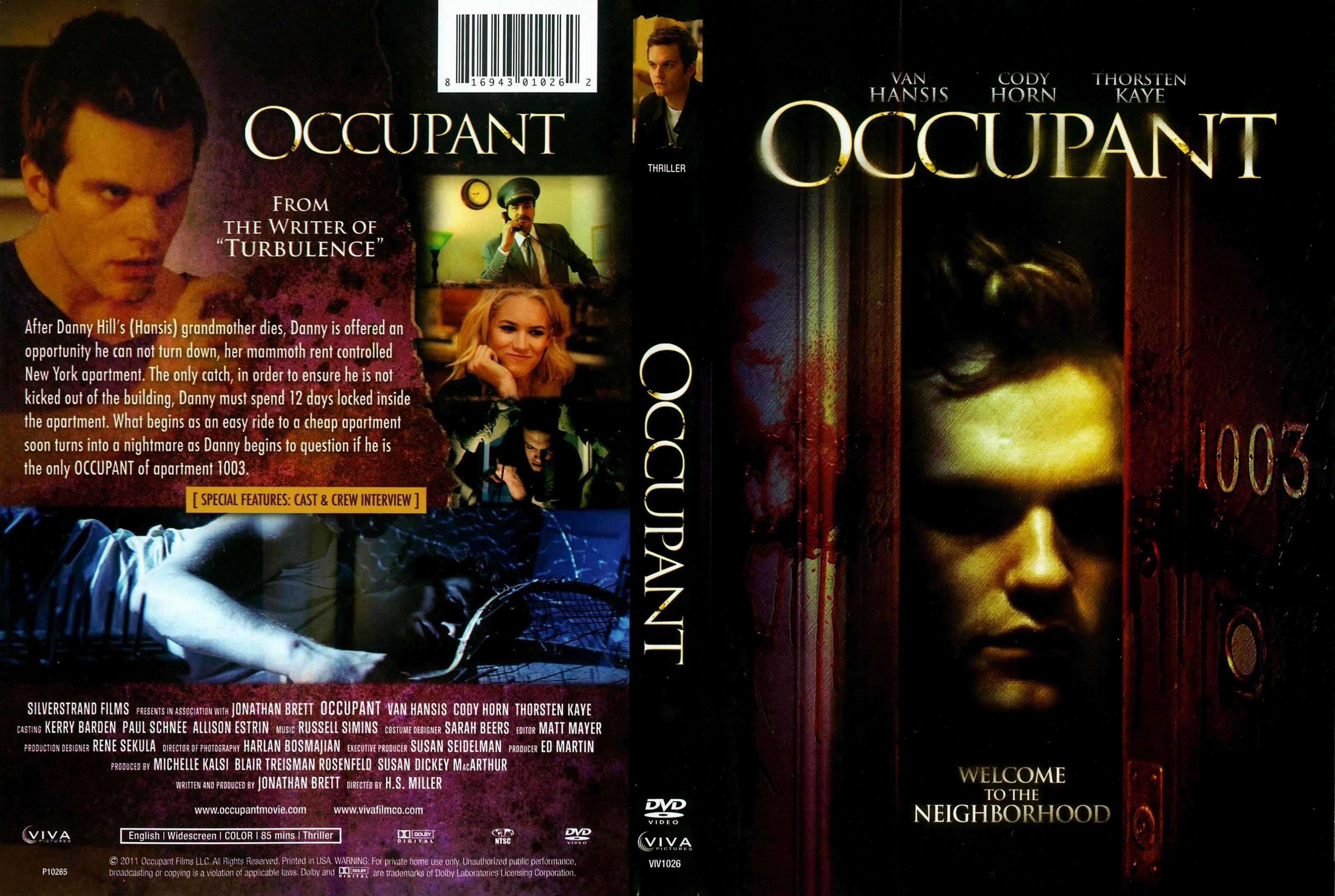 Jaquette DVD Occupant (Canadienne)