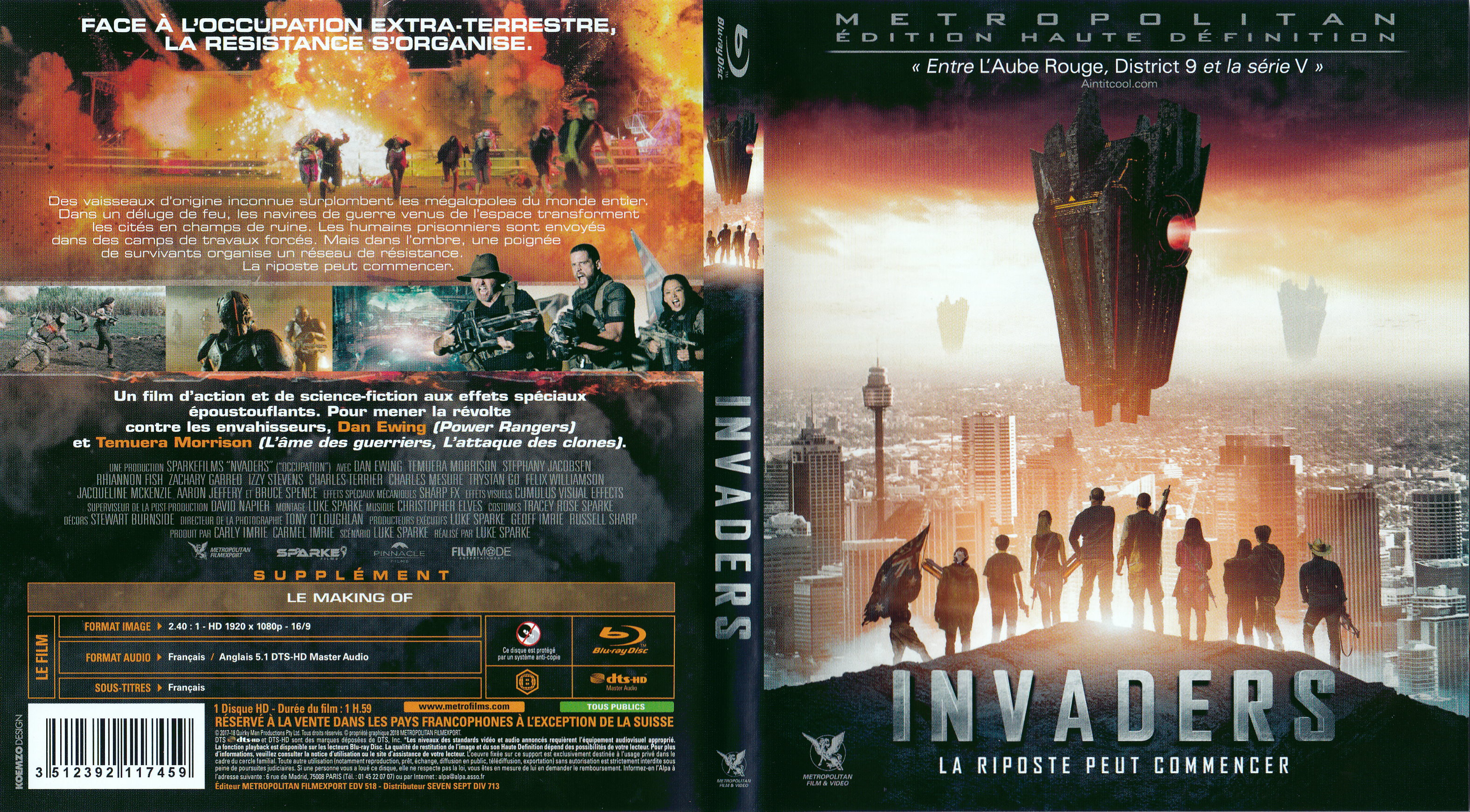 Jaquette DVD Occupation - Invaders (BLU-RAY)
