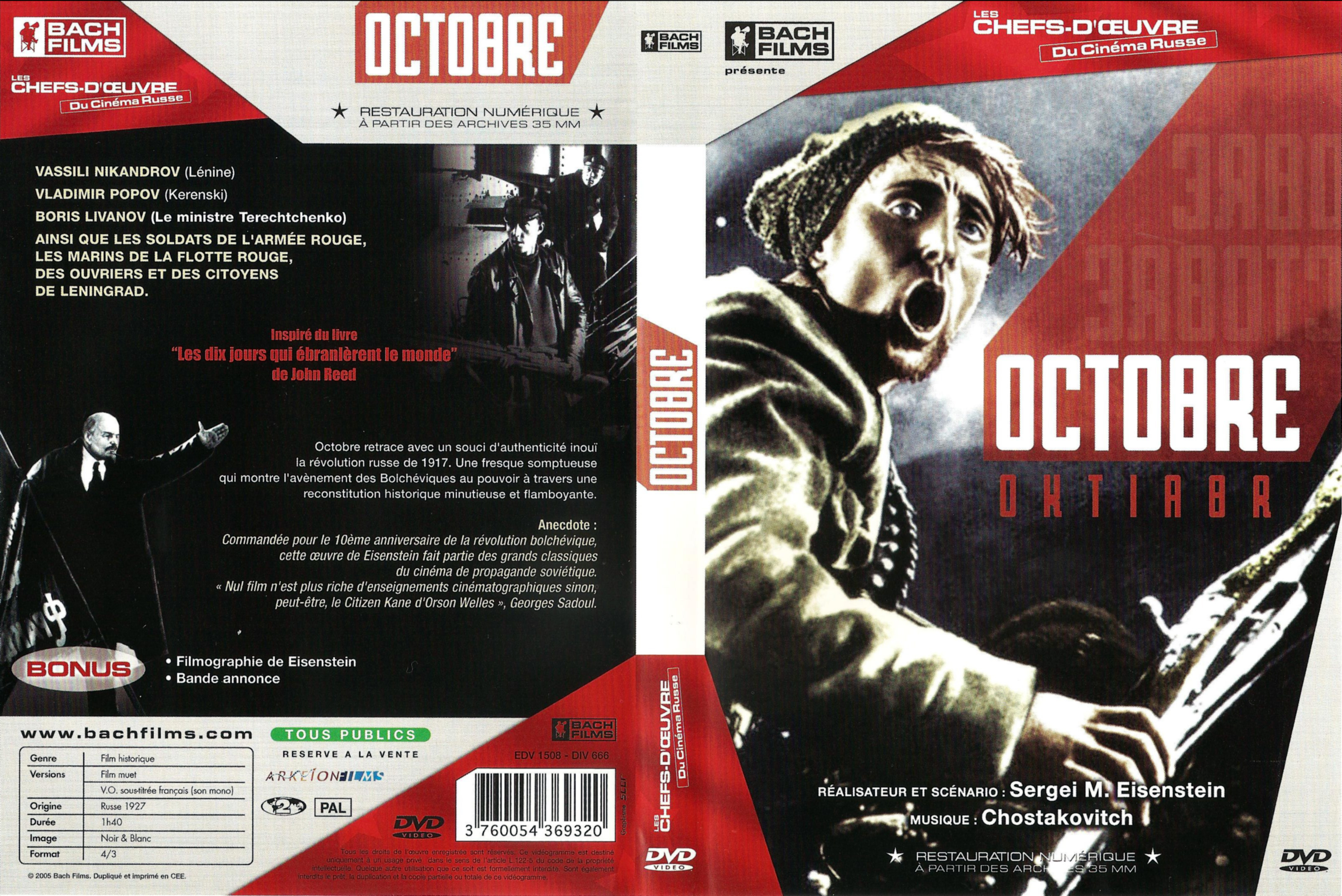 Jaquette DVD Octobre