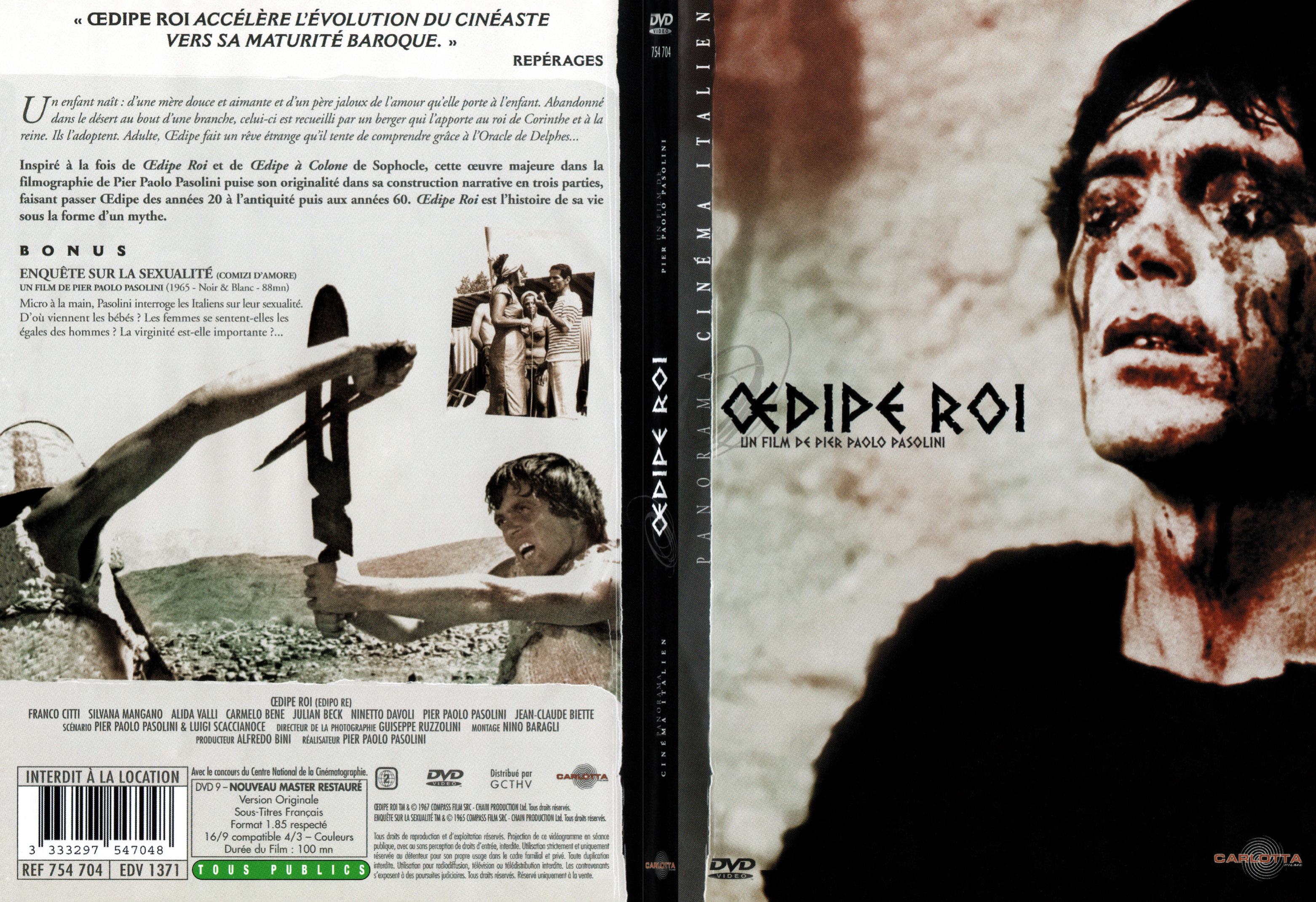 Jaquette DVD Oedipe roi - SLIM