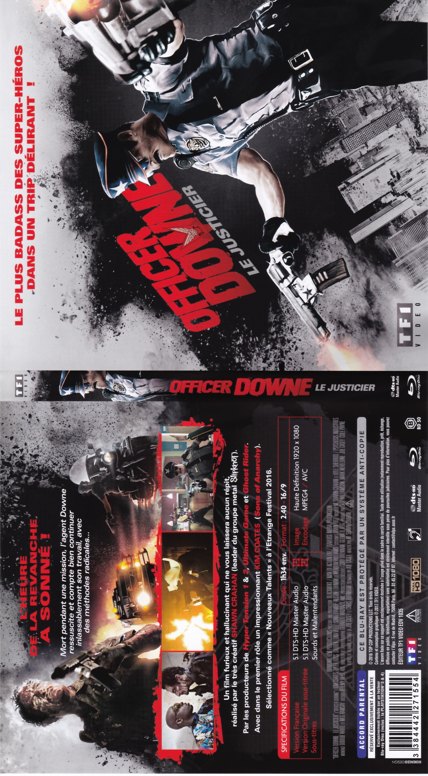 Jaquette DVD Officer Downe - Le Justicier (BLU-RAY)