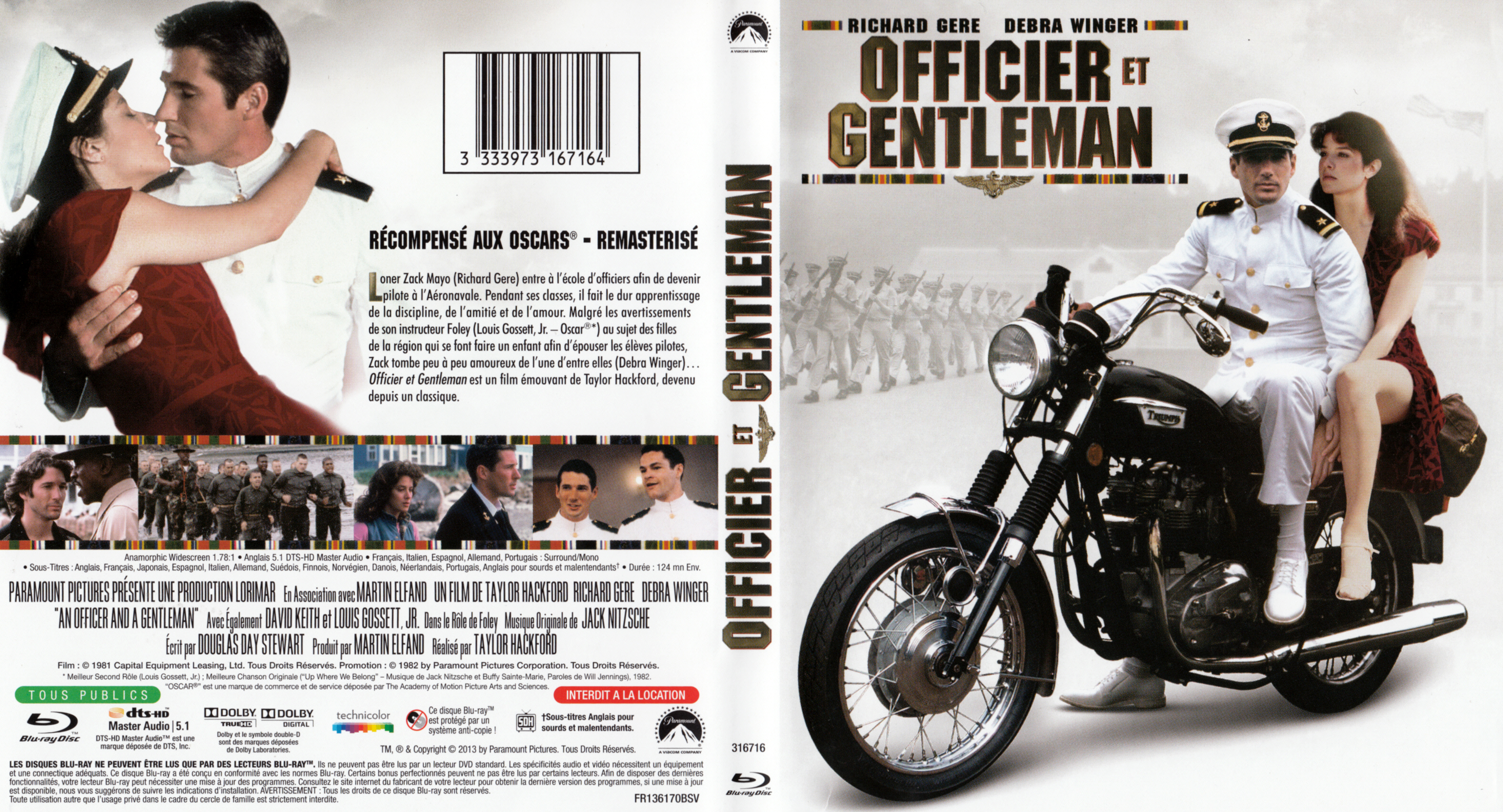 Jaquette DVD Officier et gentleman (BLU-RAY)