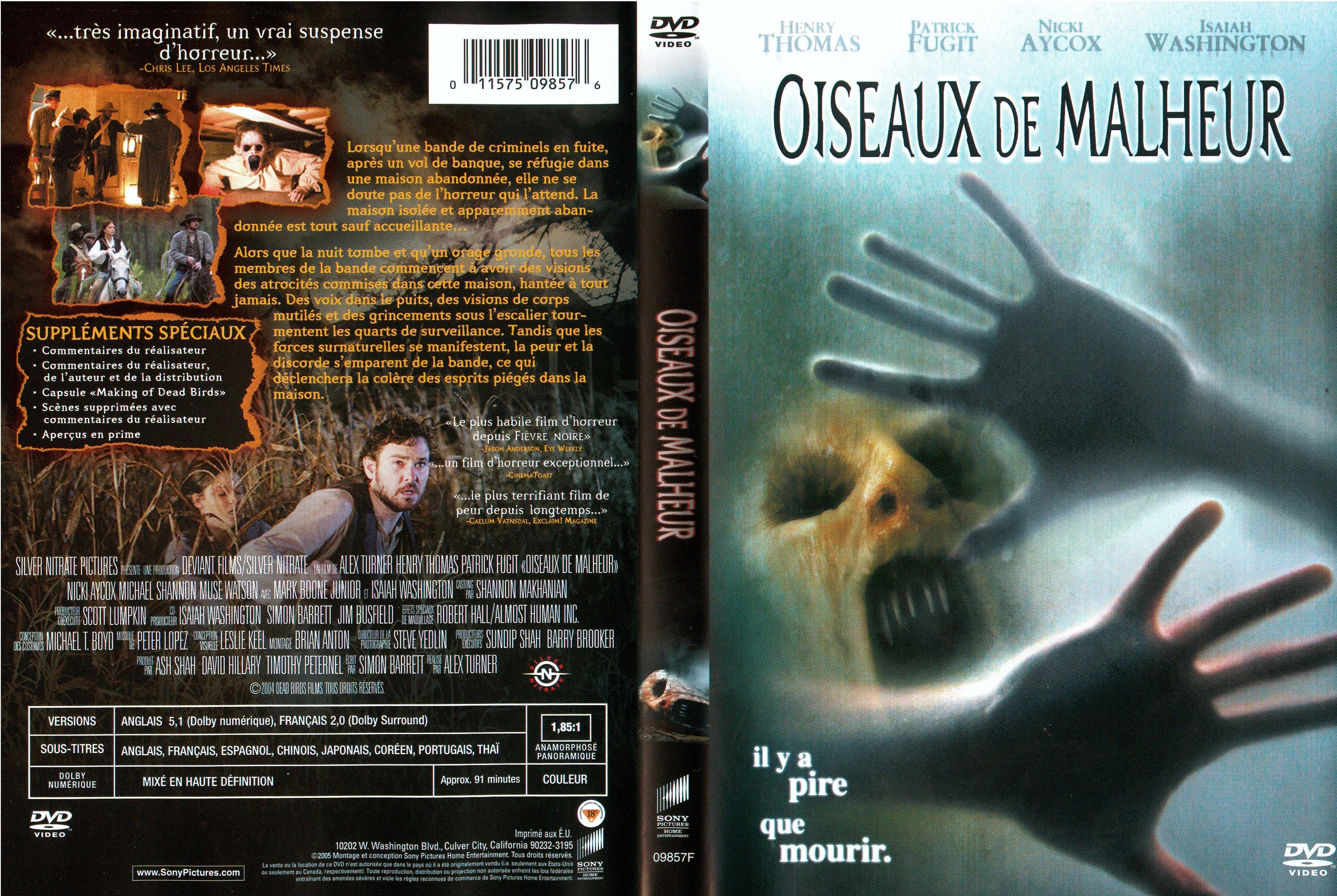 Jaquette DVD Oiseaux de malheur