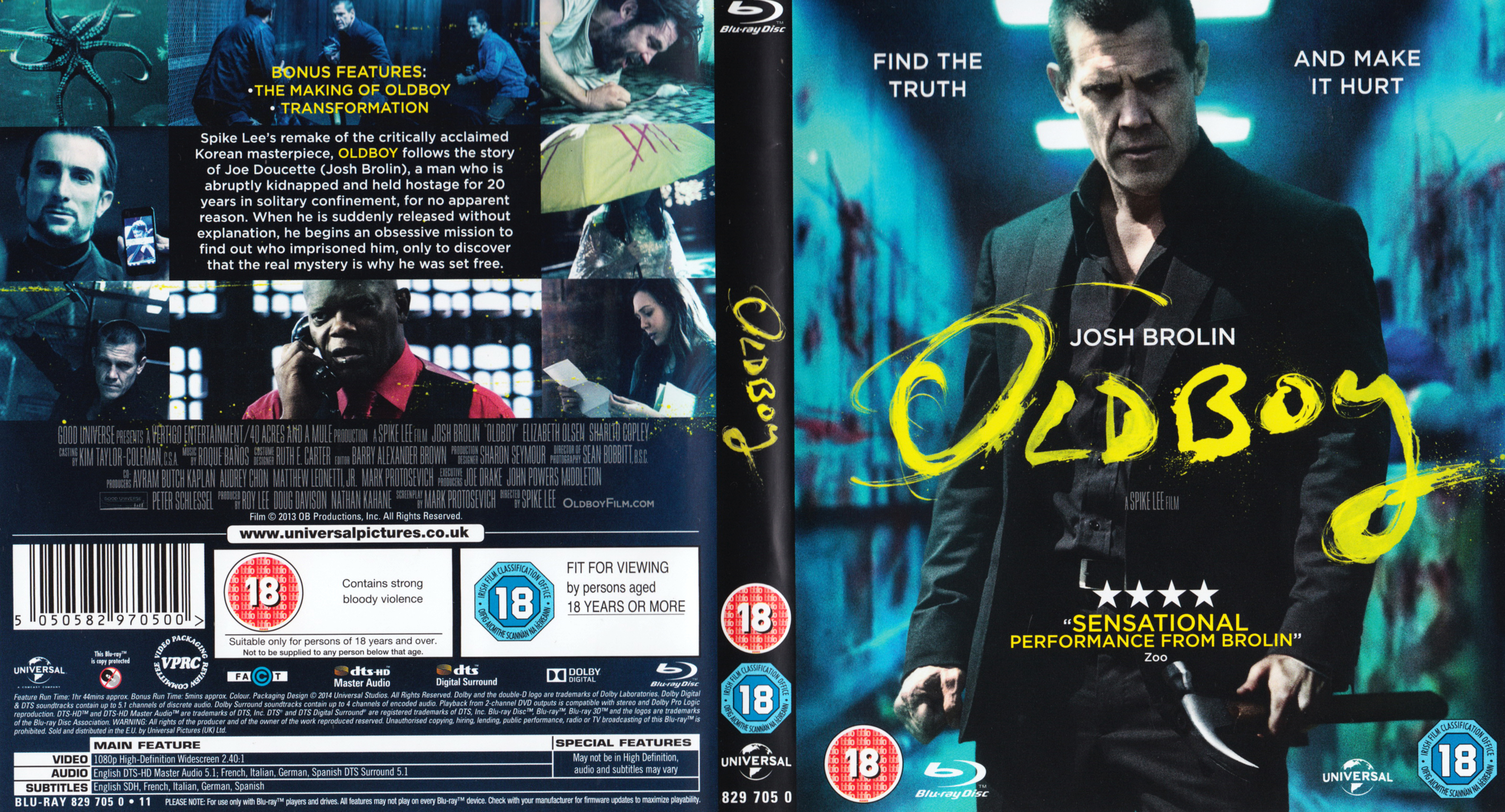 Jaquette DVD Oldboy (2013) (BLU-RAY)