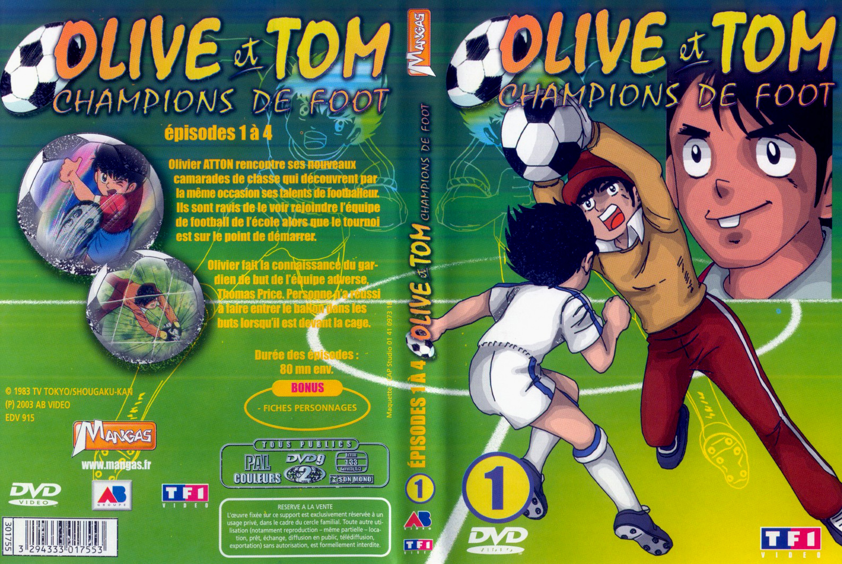 Jaquette DVD Olive et Tom vol 01