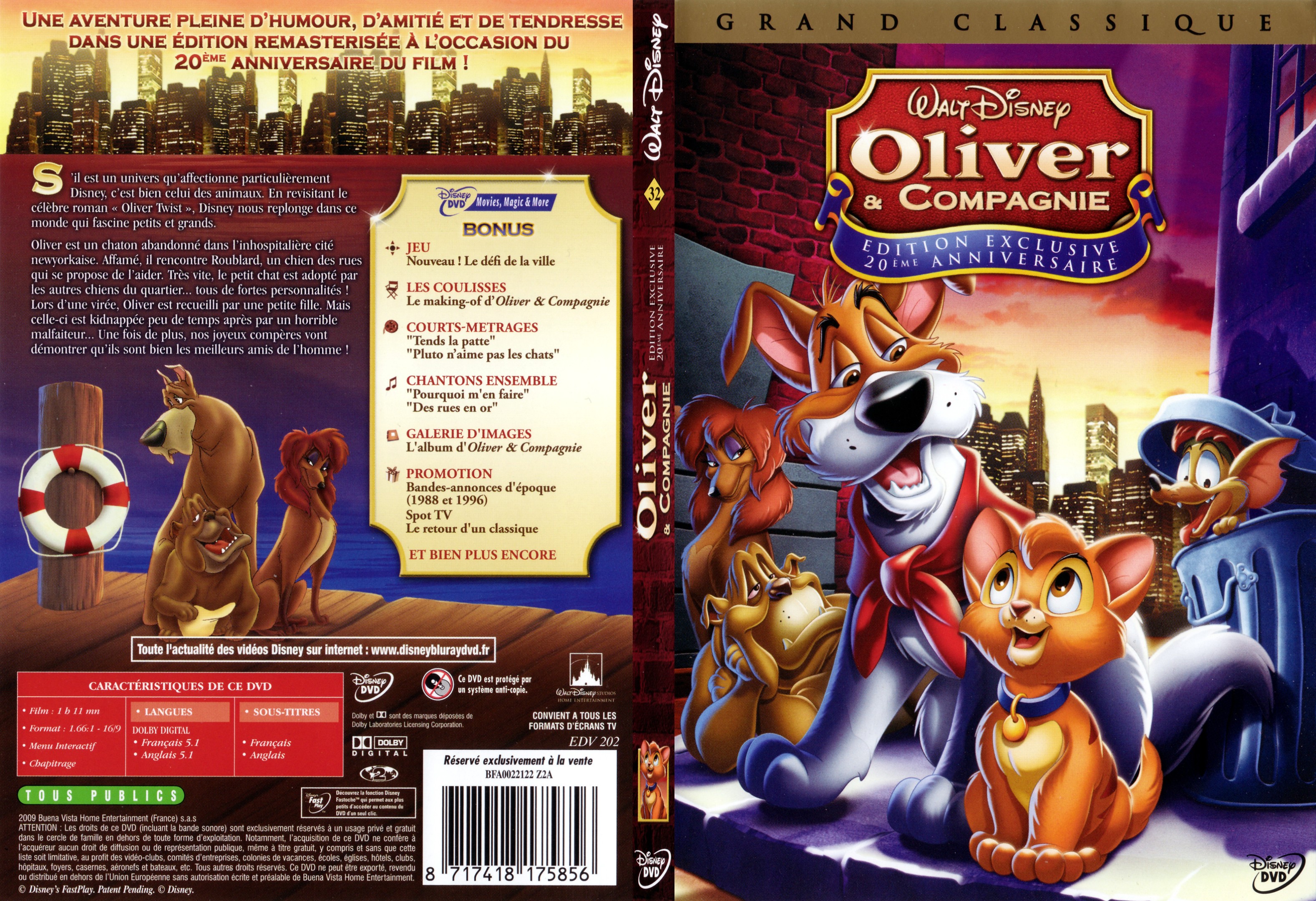 Jaquette DVD Oliver et compagnie - SLIM