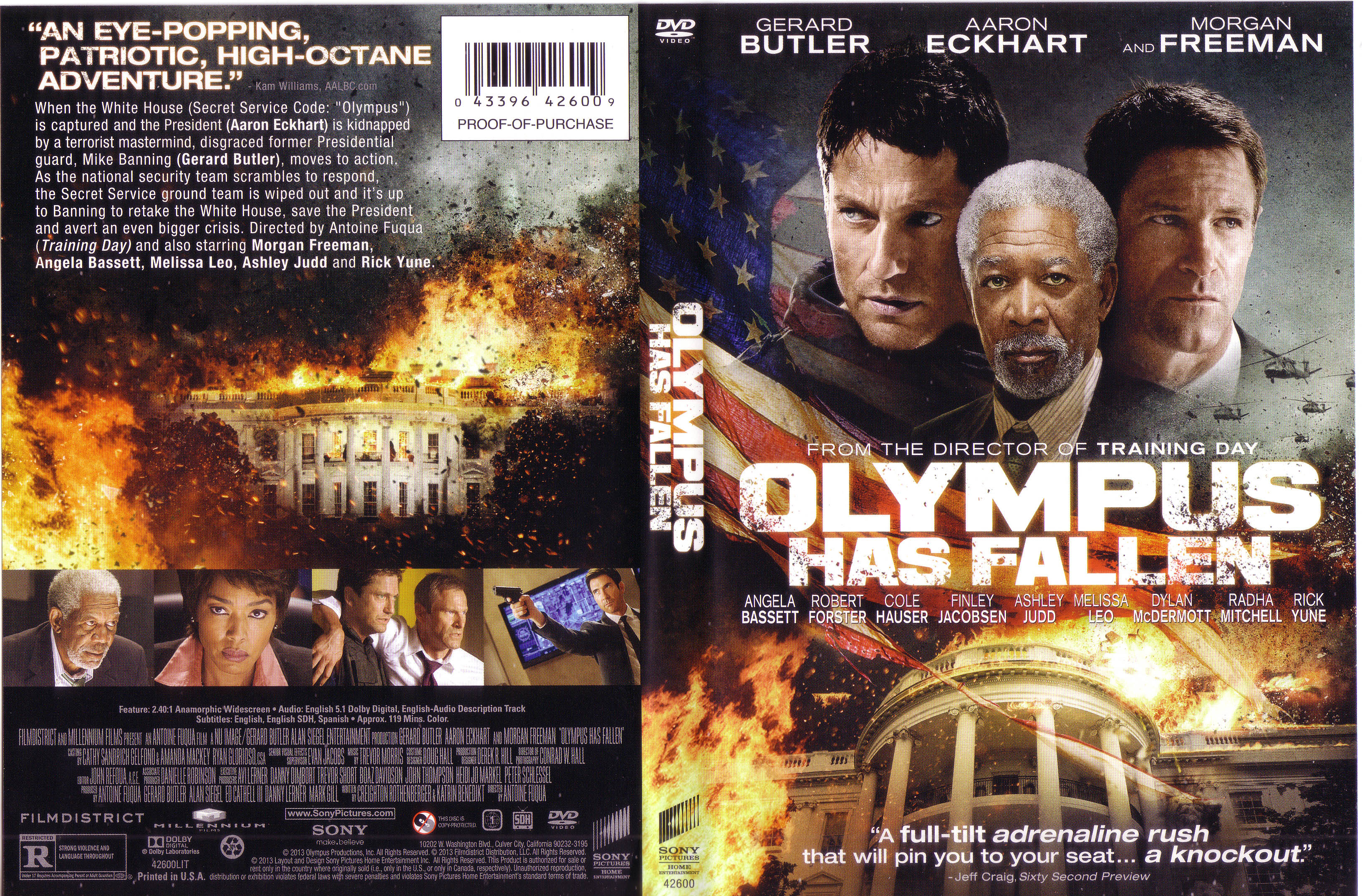 Jaquette DVD Olympus Has Fallen - La chute de la maison blanche Zone 1