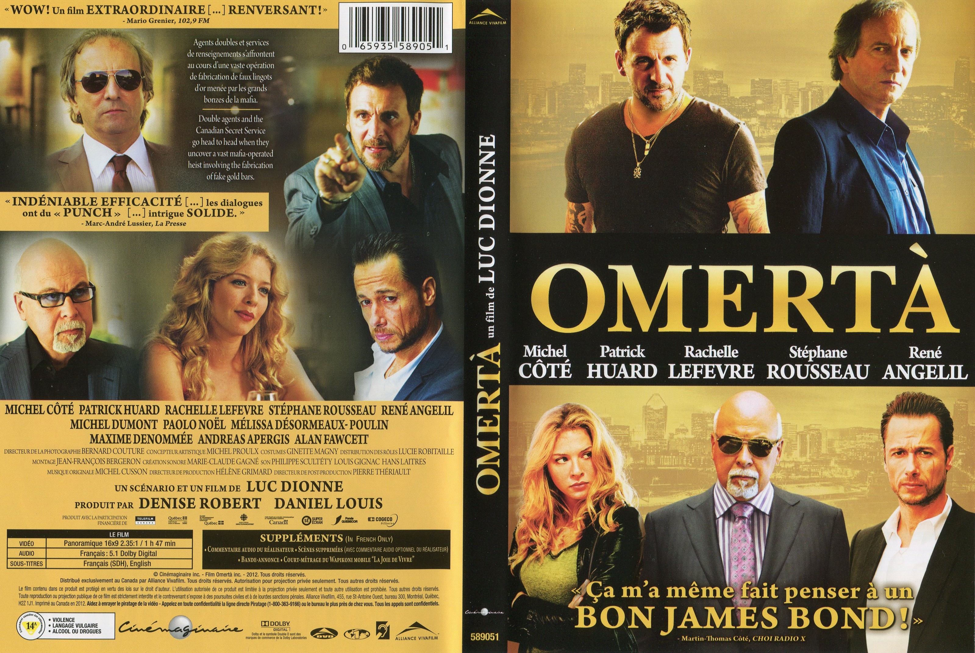 Jaquette DVD Omerta (Canadienne)