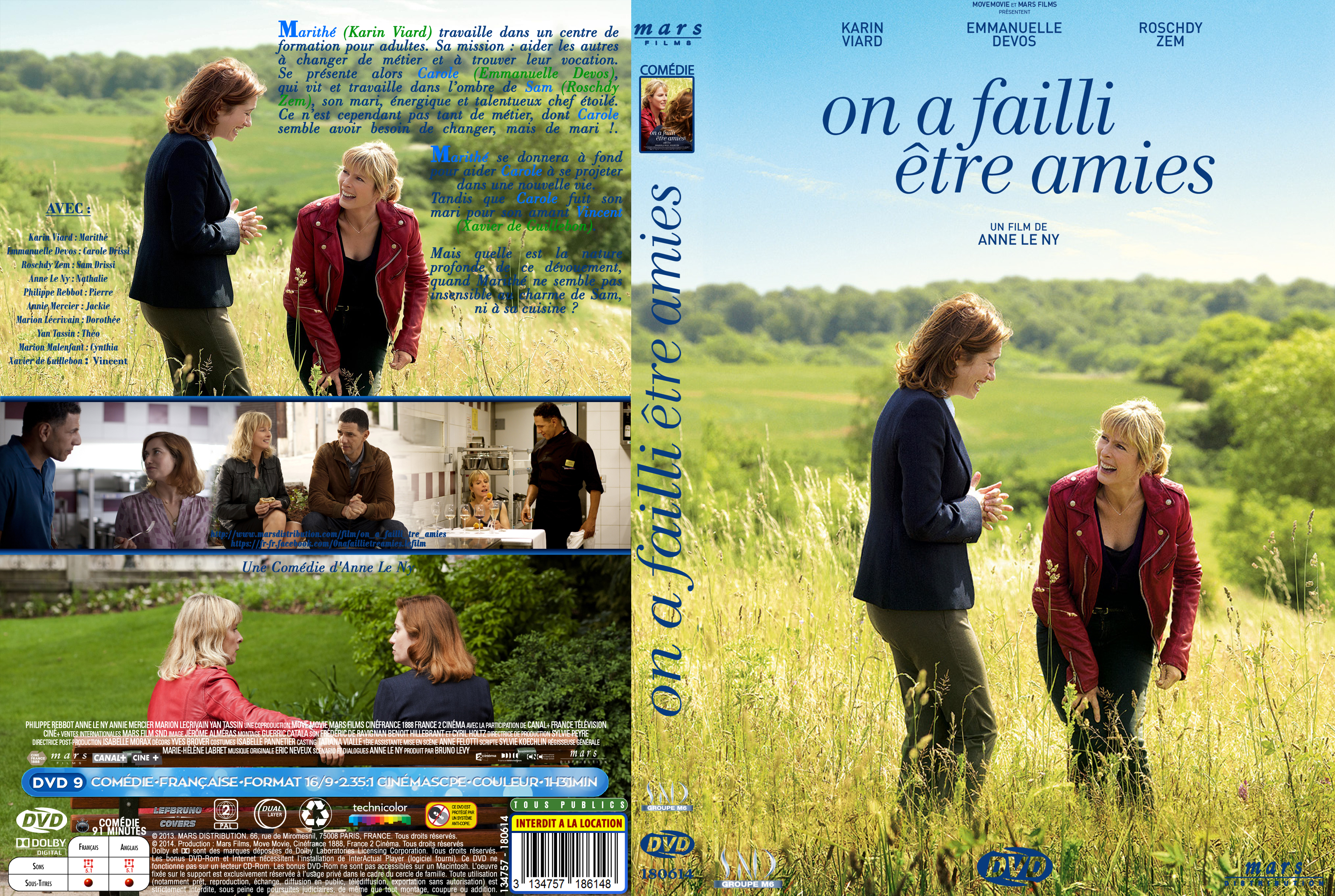 Jaquette DVD On a failli tre amies custom