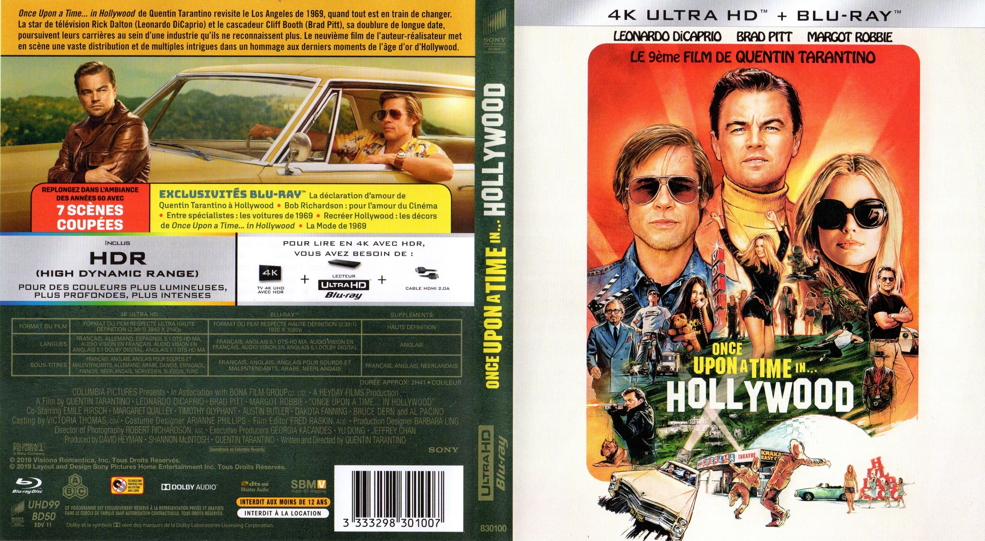 Jaquette DVD Once Upon A Time...in Hollywood (BLU-RAY)