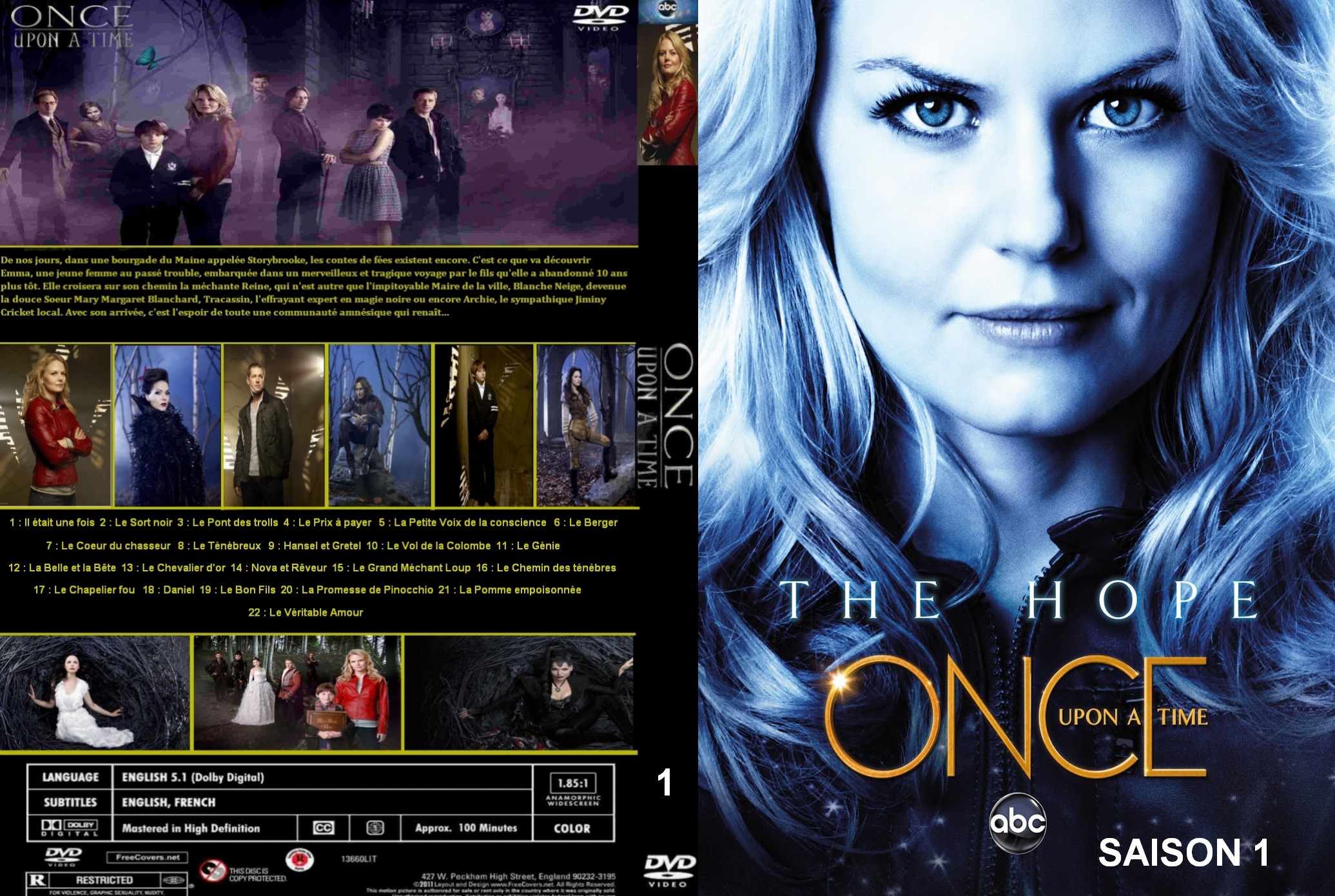 Jaquette DVD Once Upon A Time Saison 1 custom