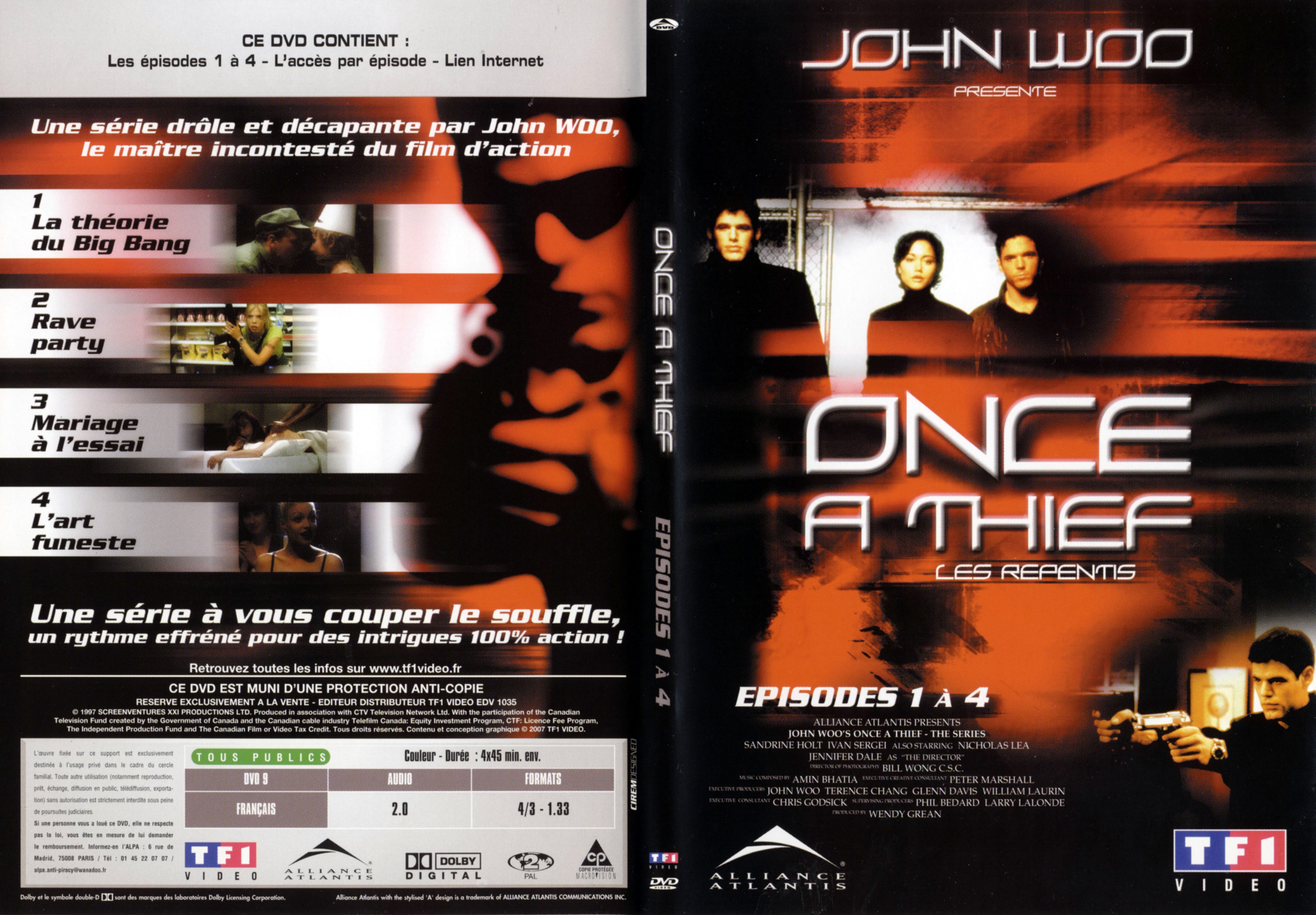 Jaquette DVD Once a thief - Les repentis DVD 1