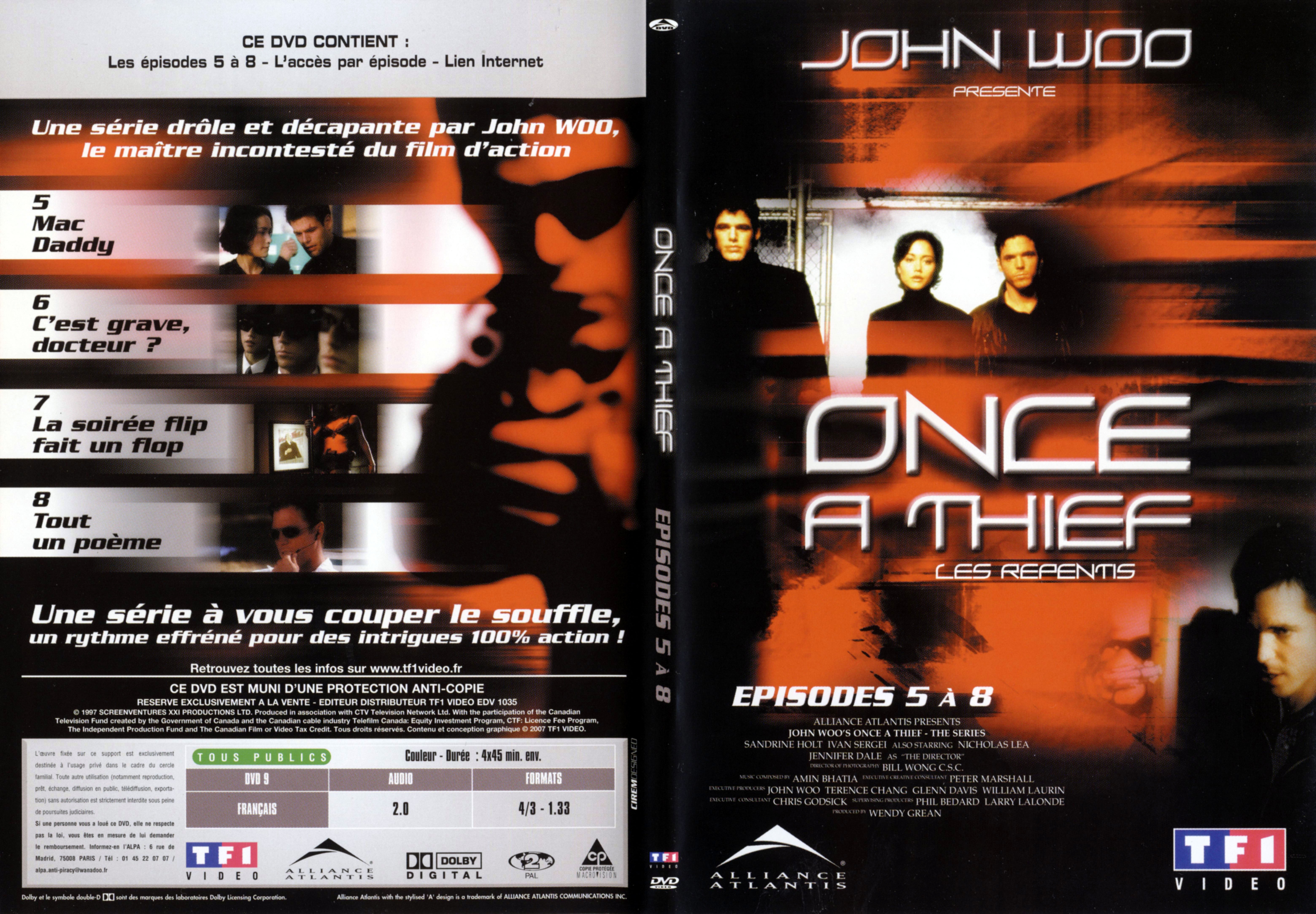 Jaquette DVD Once a thief - Les repentis DVD 2