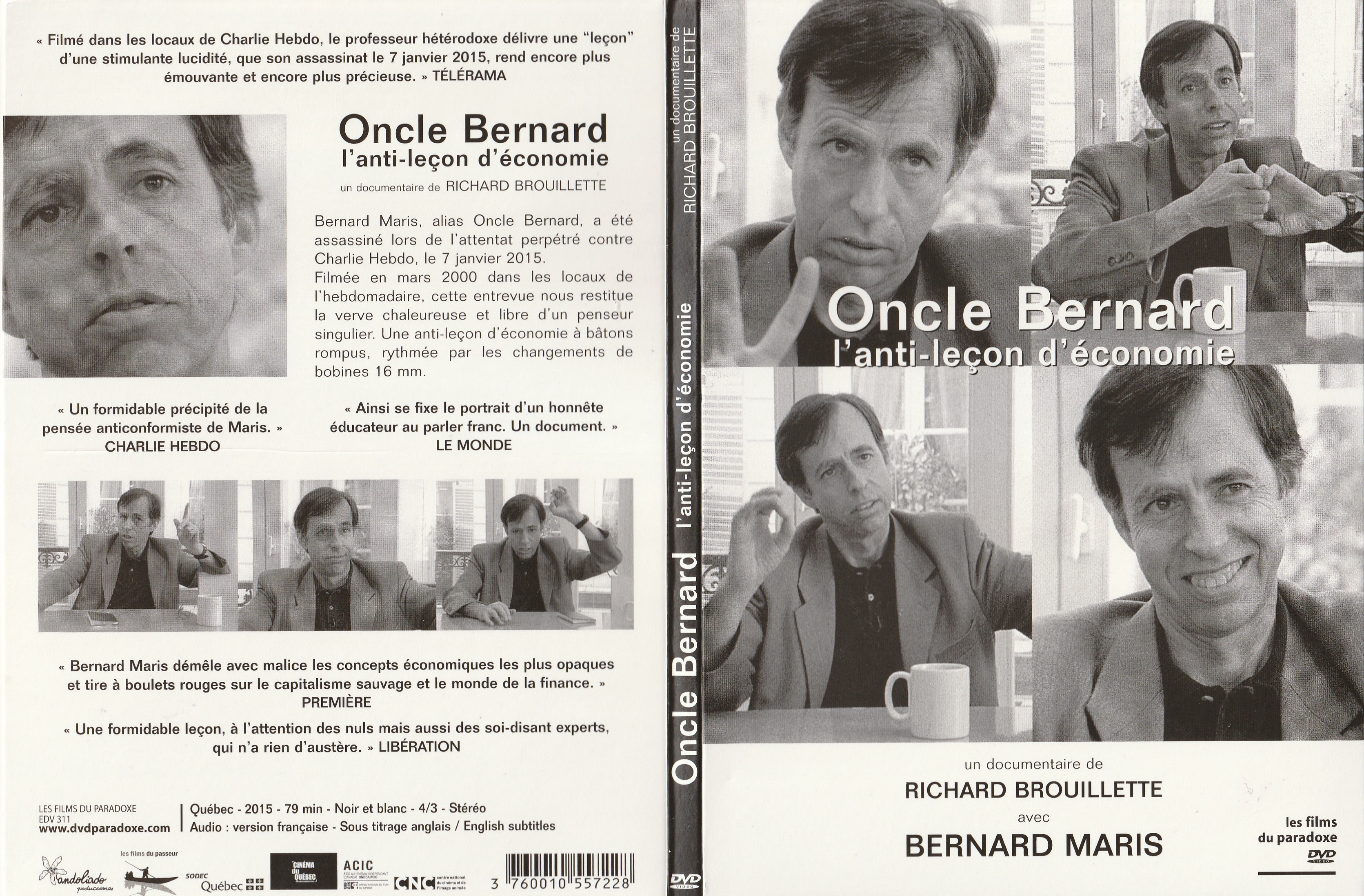 Jaquette DVD Oncle Bernard