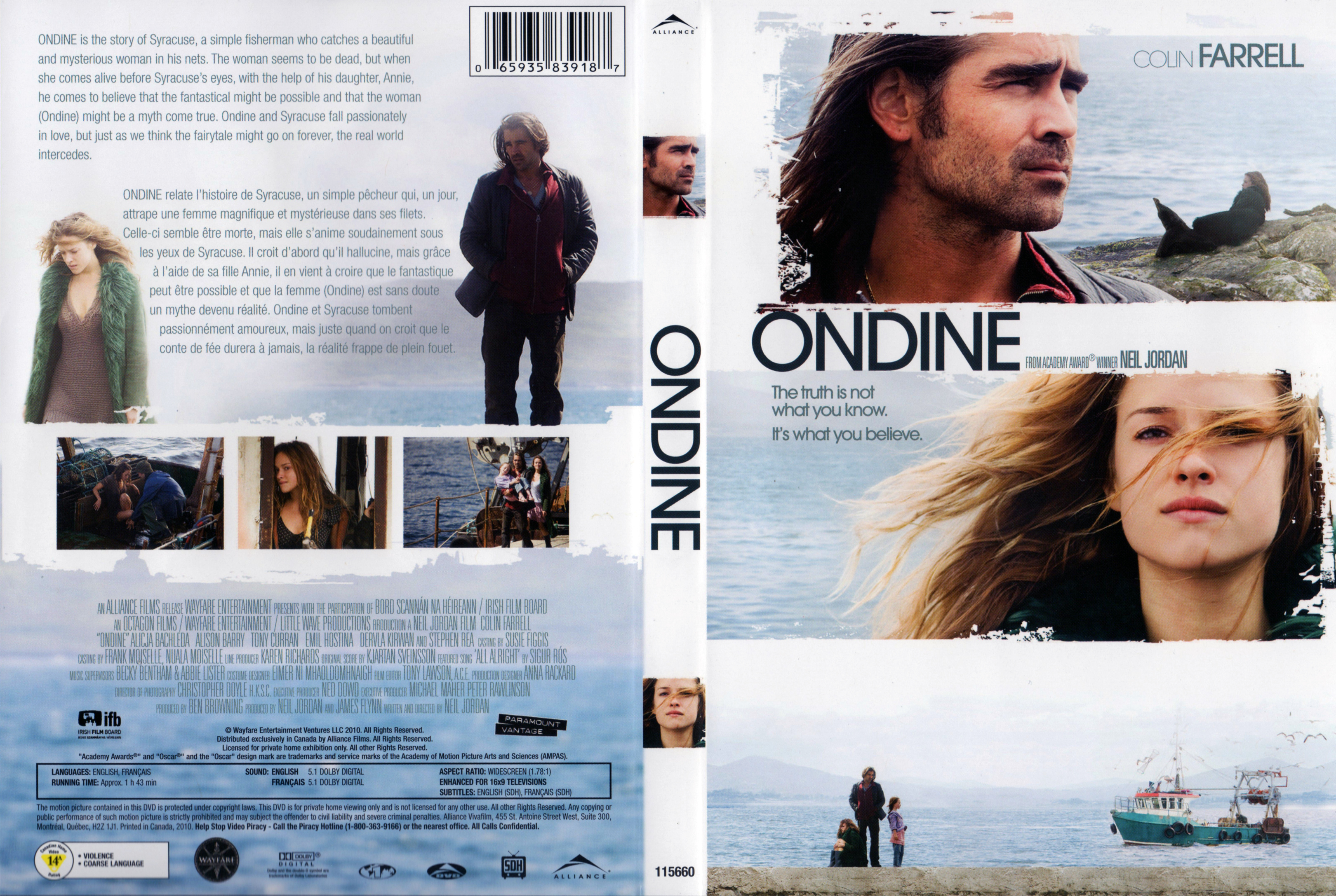 Jaquette DVD Ondine (Canadienne)