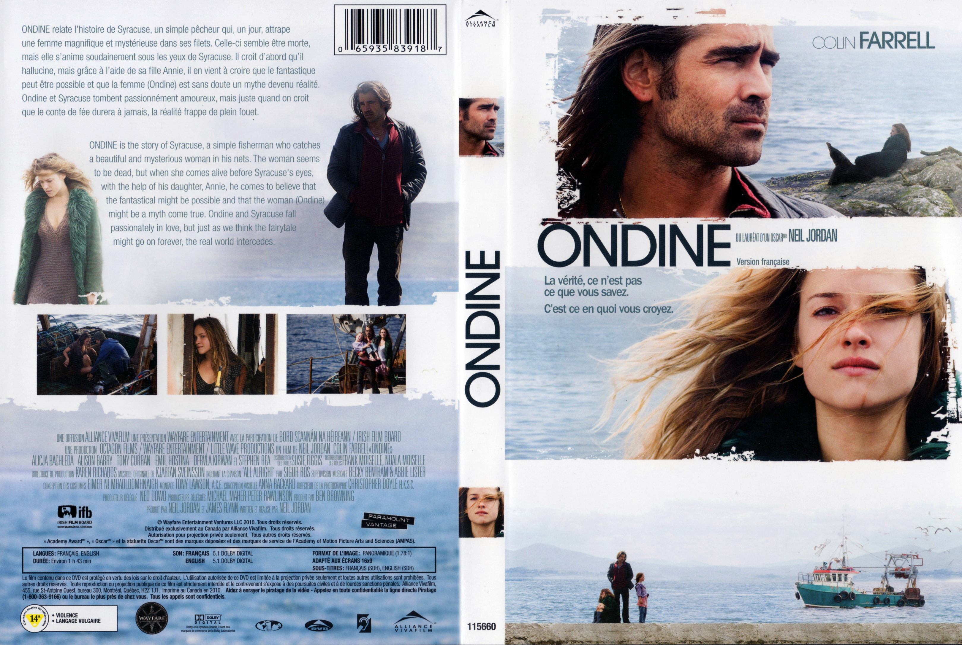 Jaquette DVD Ondine (Canadienne) v2