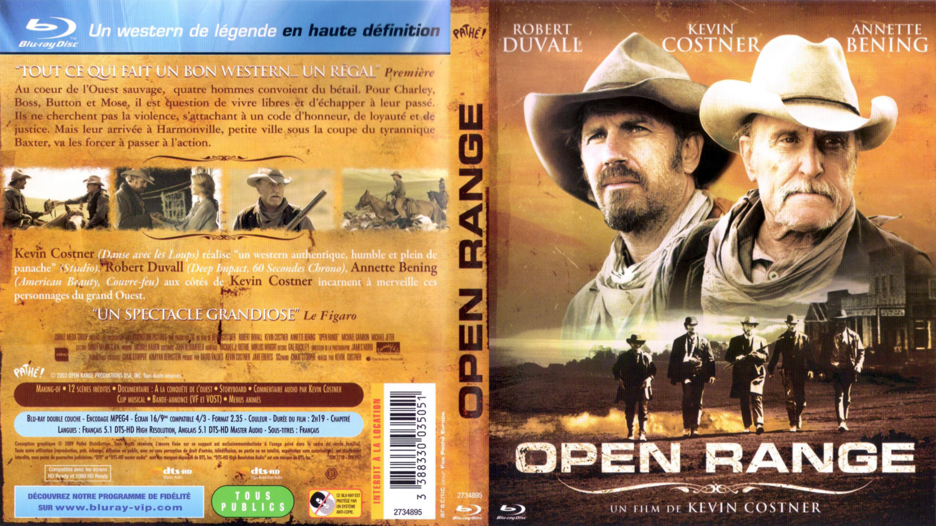 Jaquette DVD Open Range (BLU-RAY)