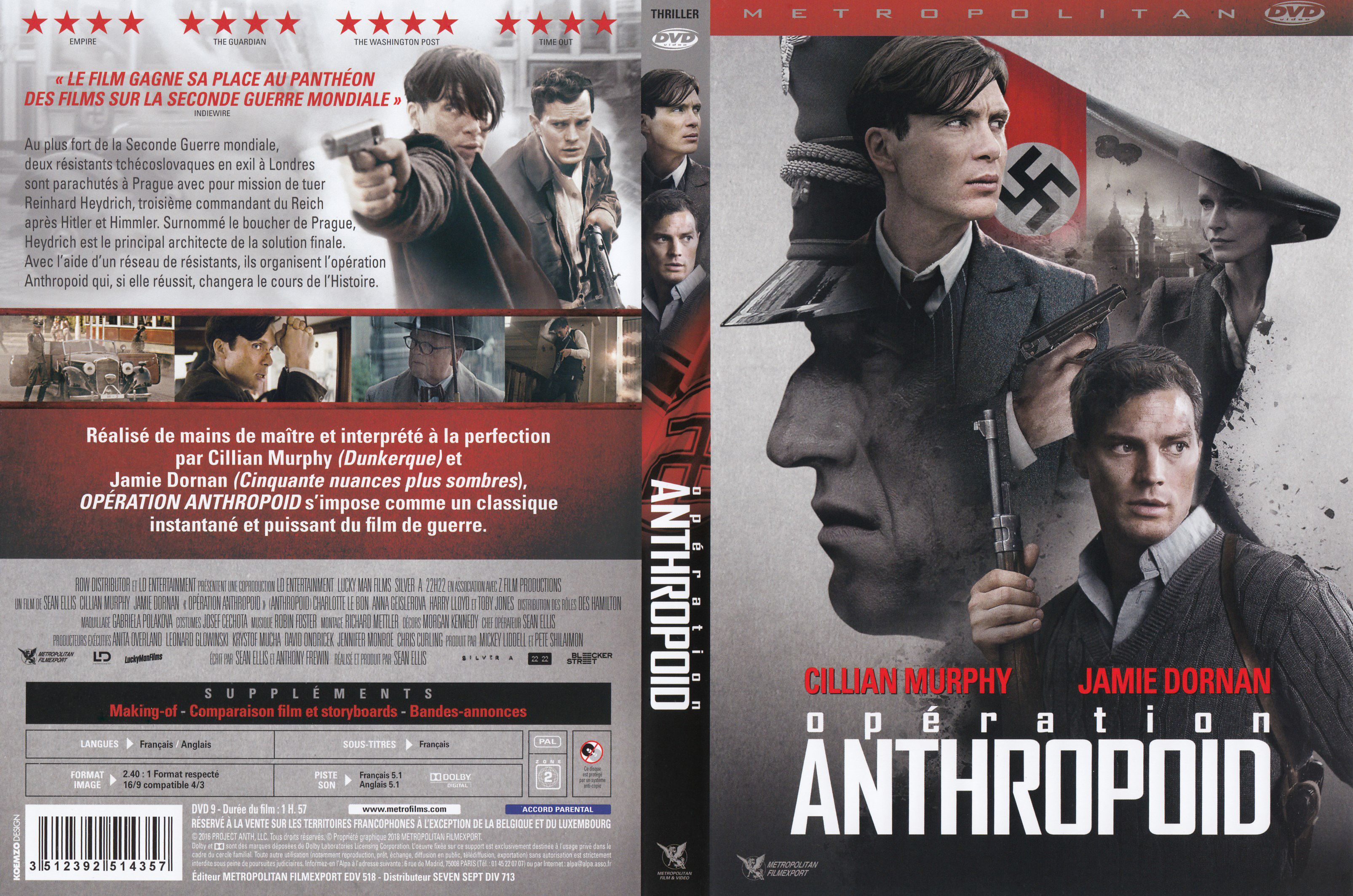 Jaquette DVD Operation Anthropoid