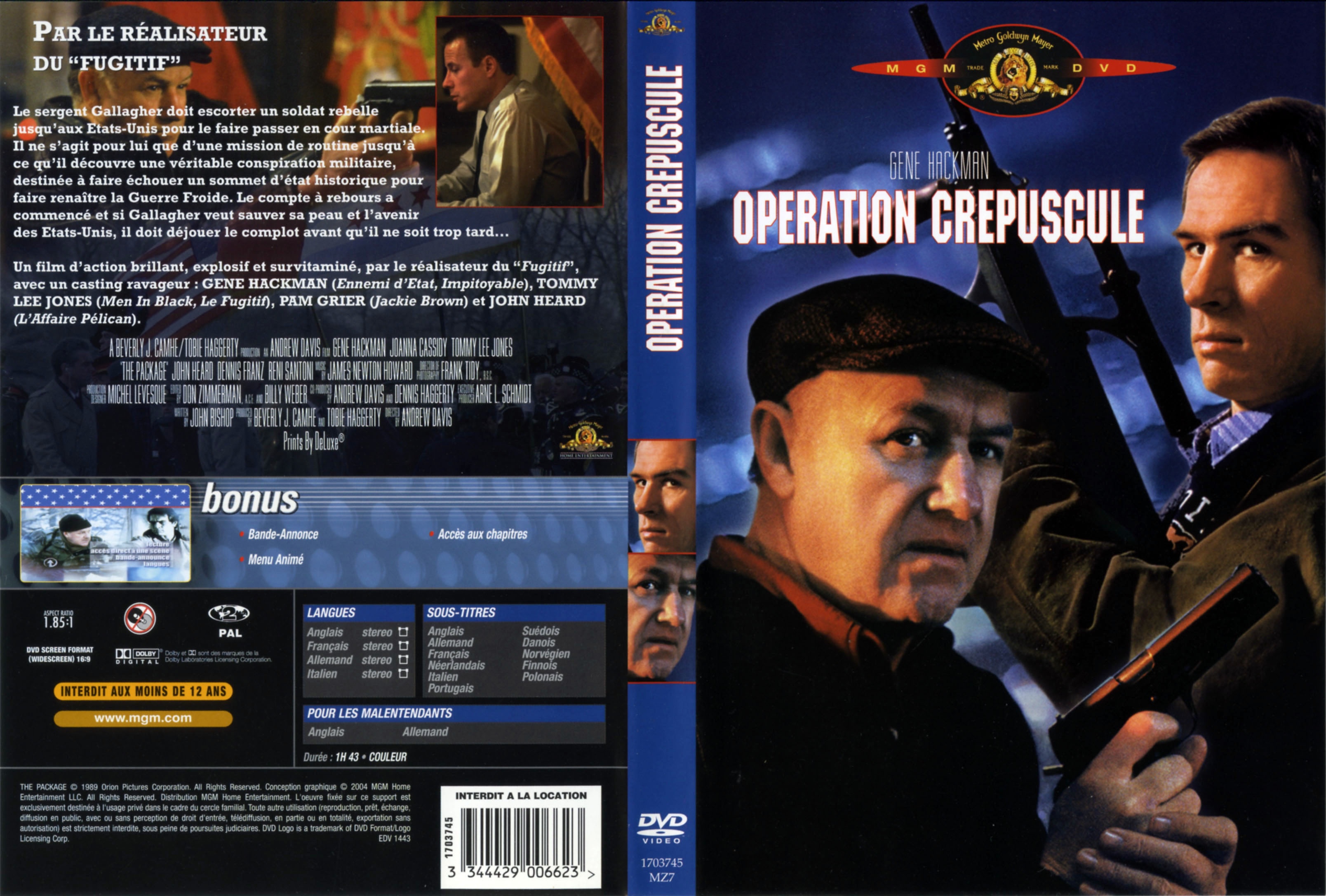 Jaquette DVD Opration crpuscule