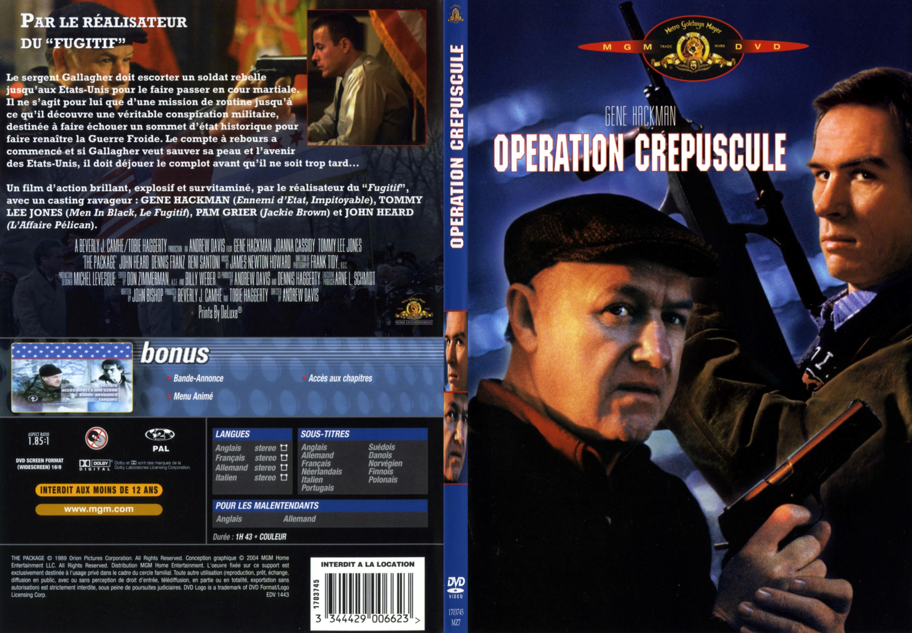 Jaquette DVD Operation crepuscule - SLIM