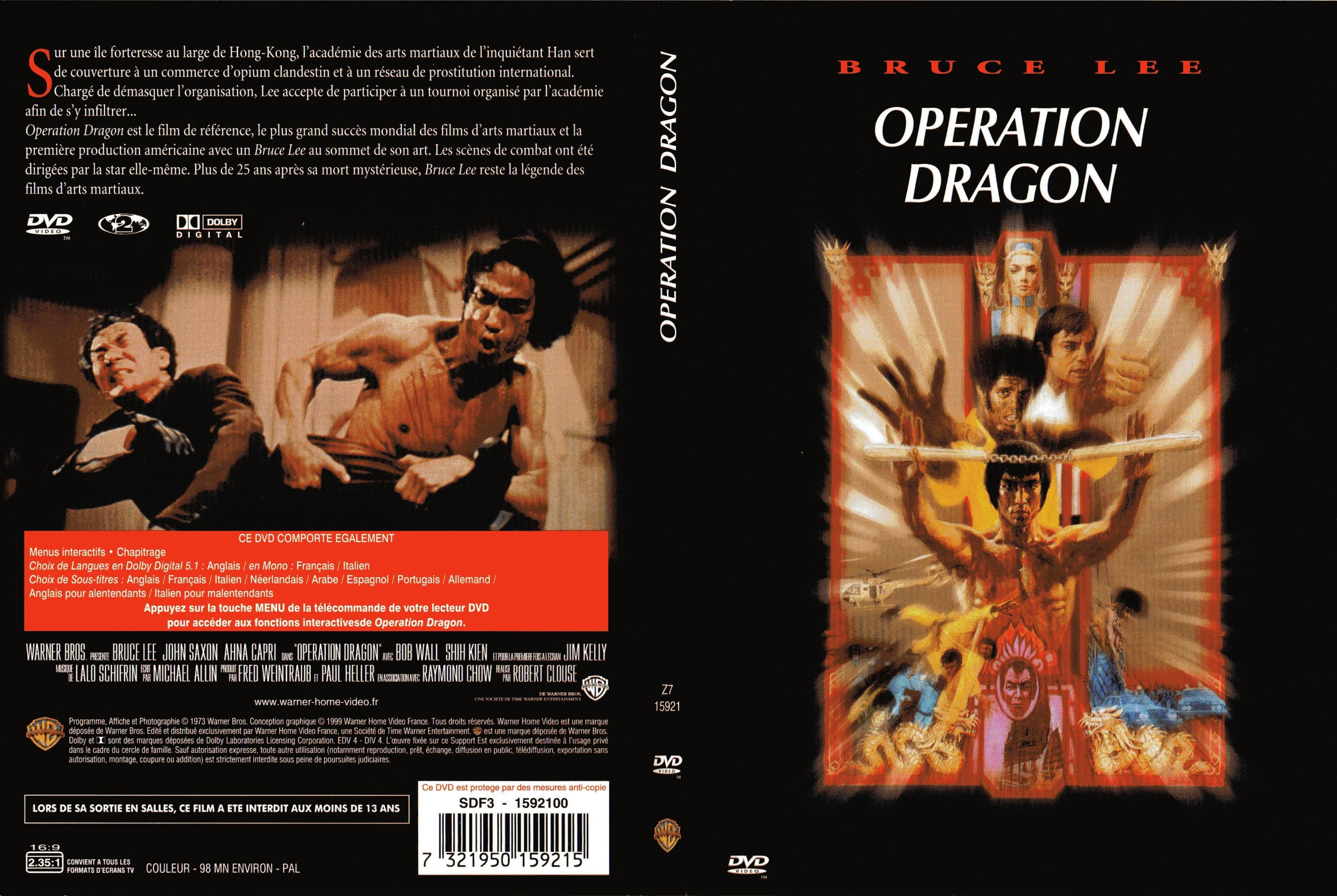 Jaquette DVD Operation dragon - SLIM