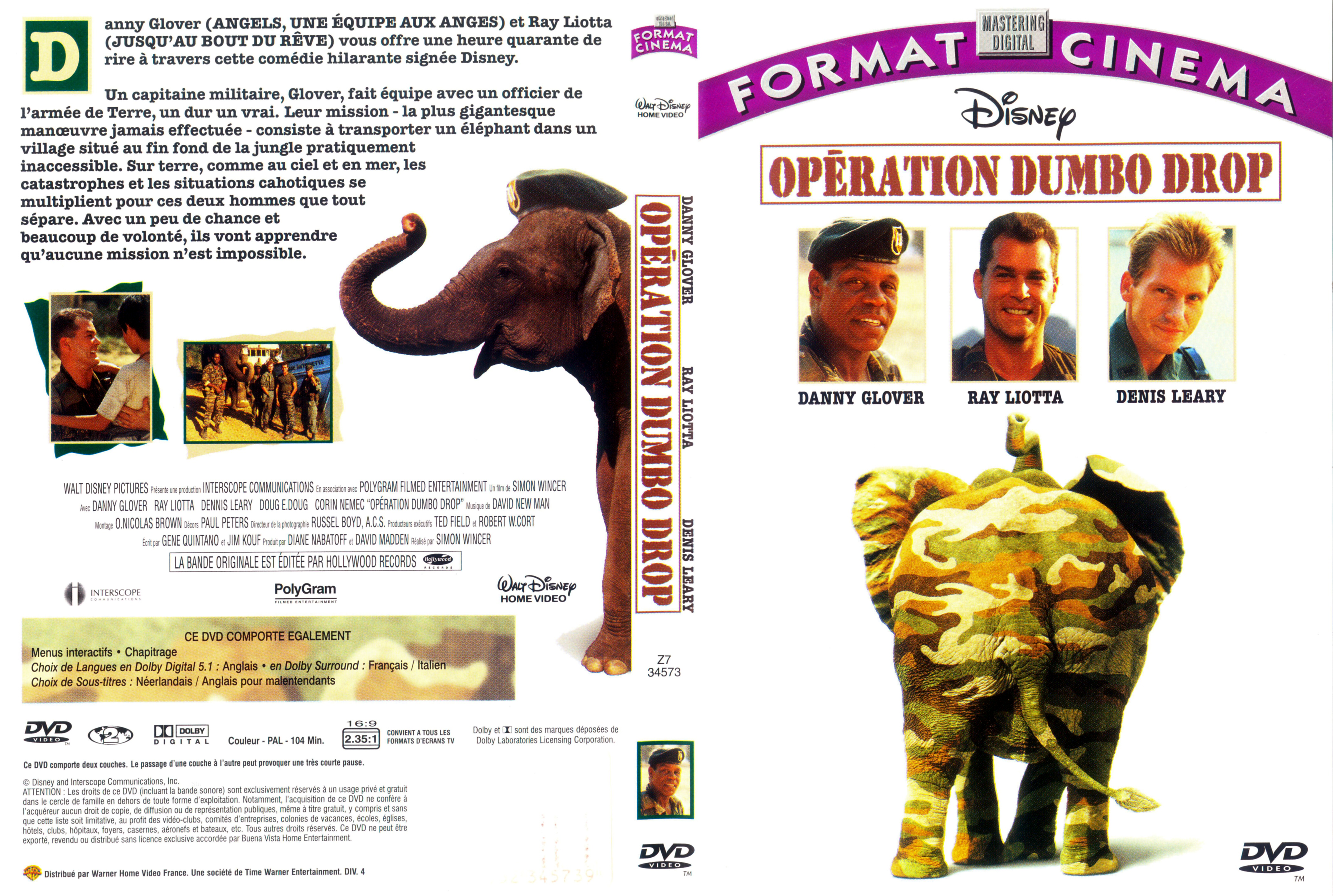Jaquette DVD Operation dumbo drop