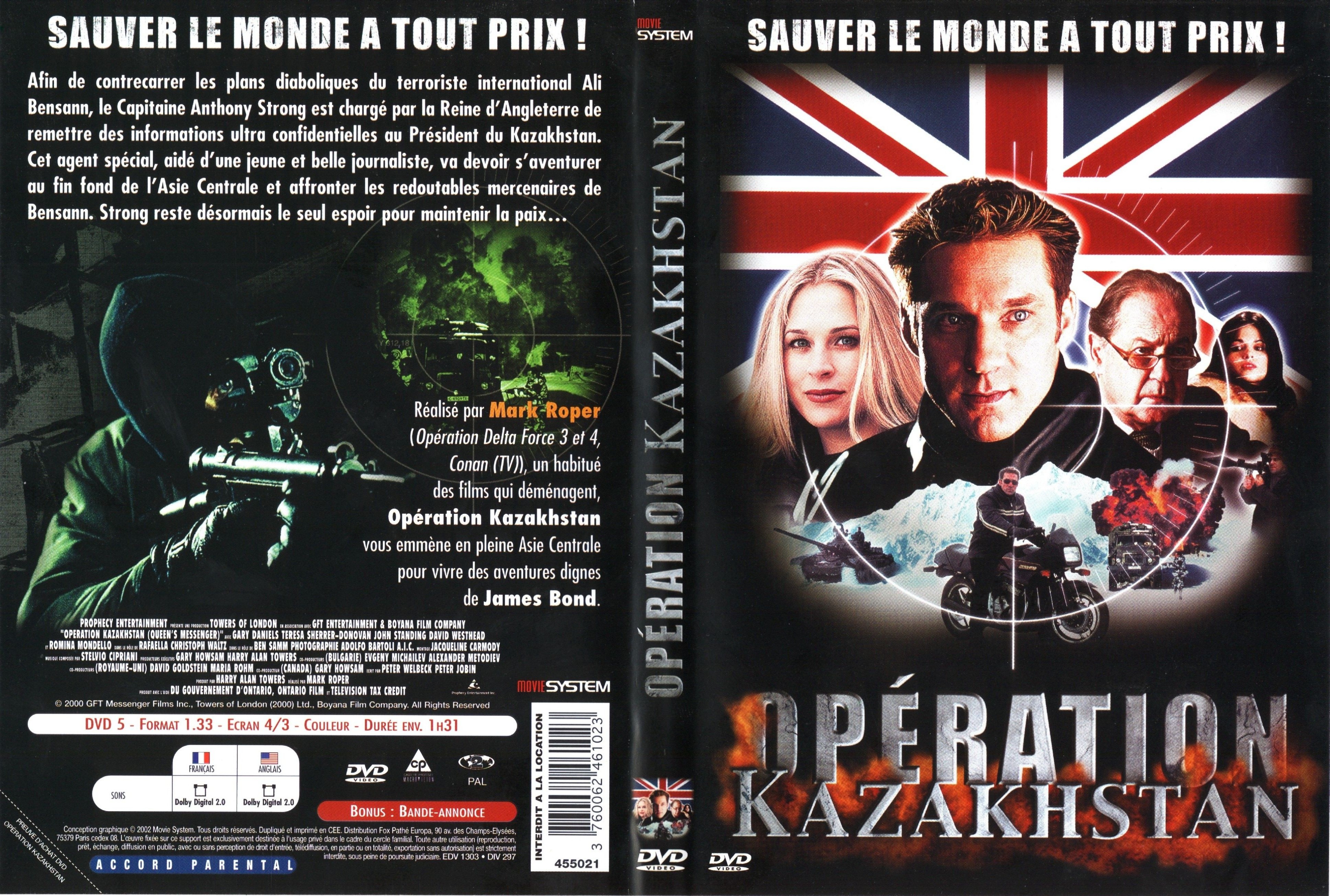 Jaquette DVD Opration kazakhstan