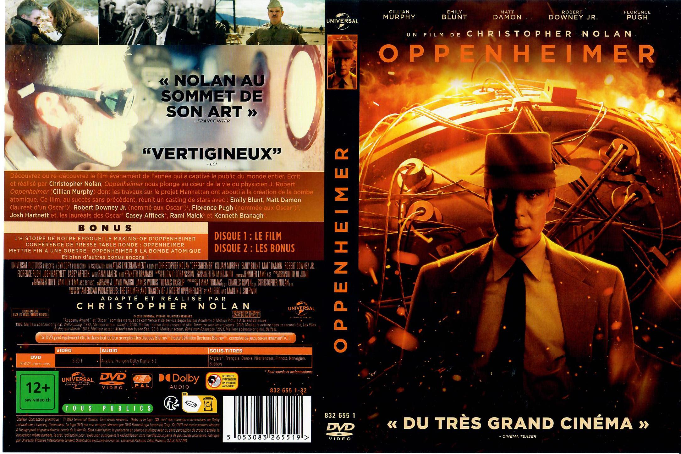 Jaquette DVD Oppenheimer
