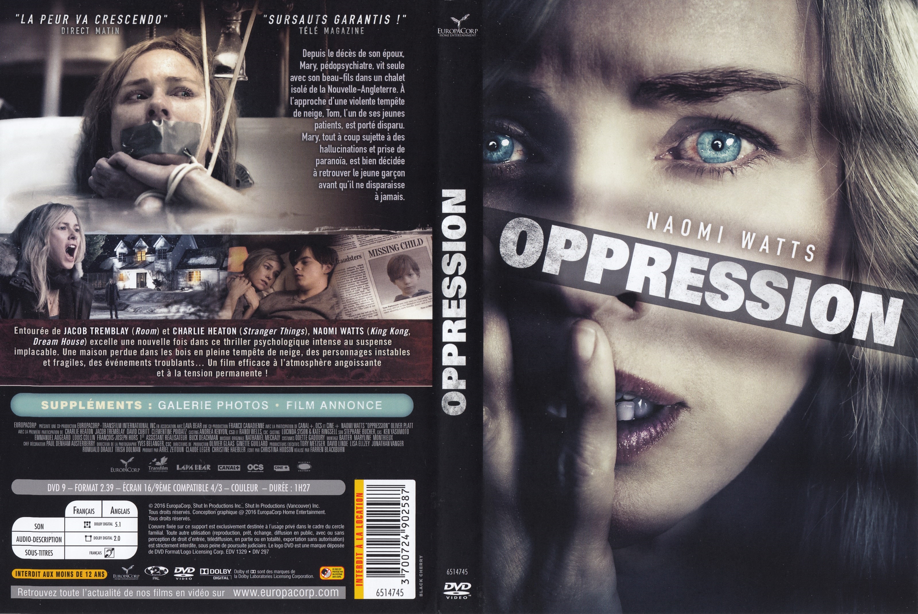 Jaquette DVD Oppression