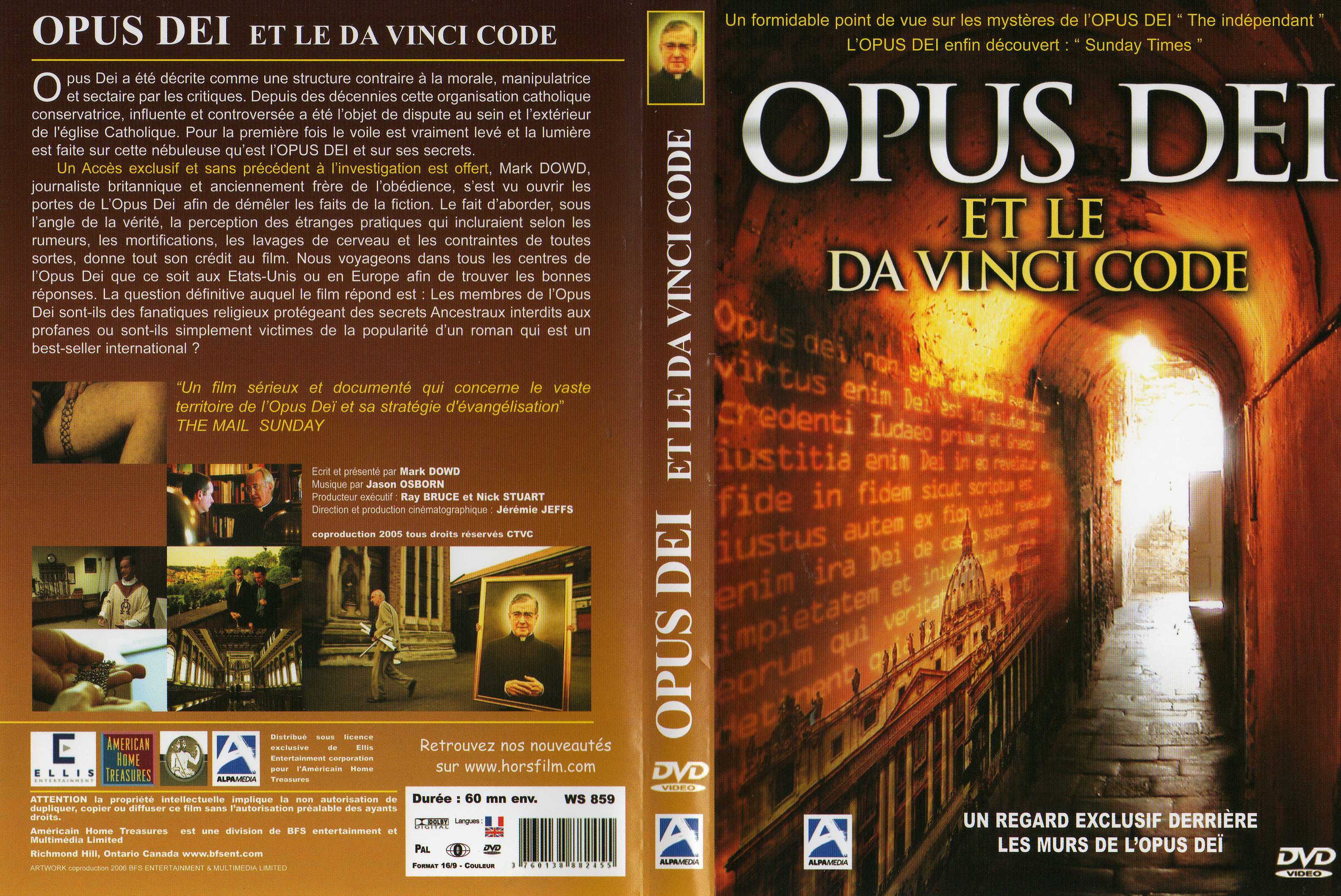Jaquette DVD Opus Dei et le Da Vinci code