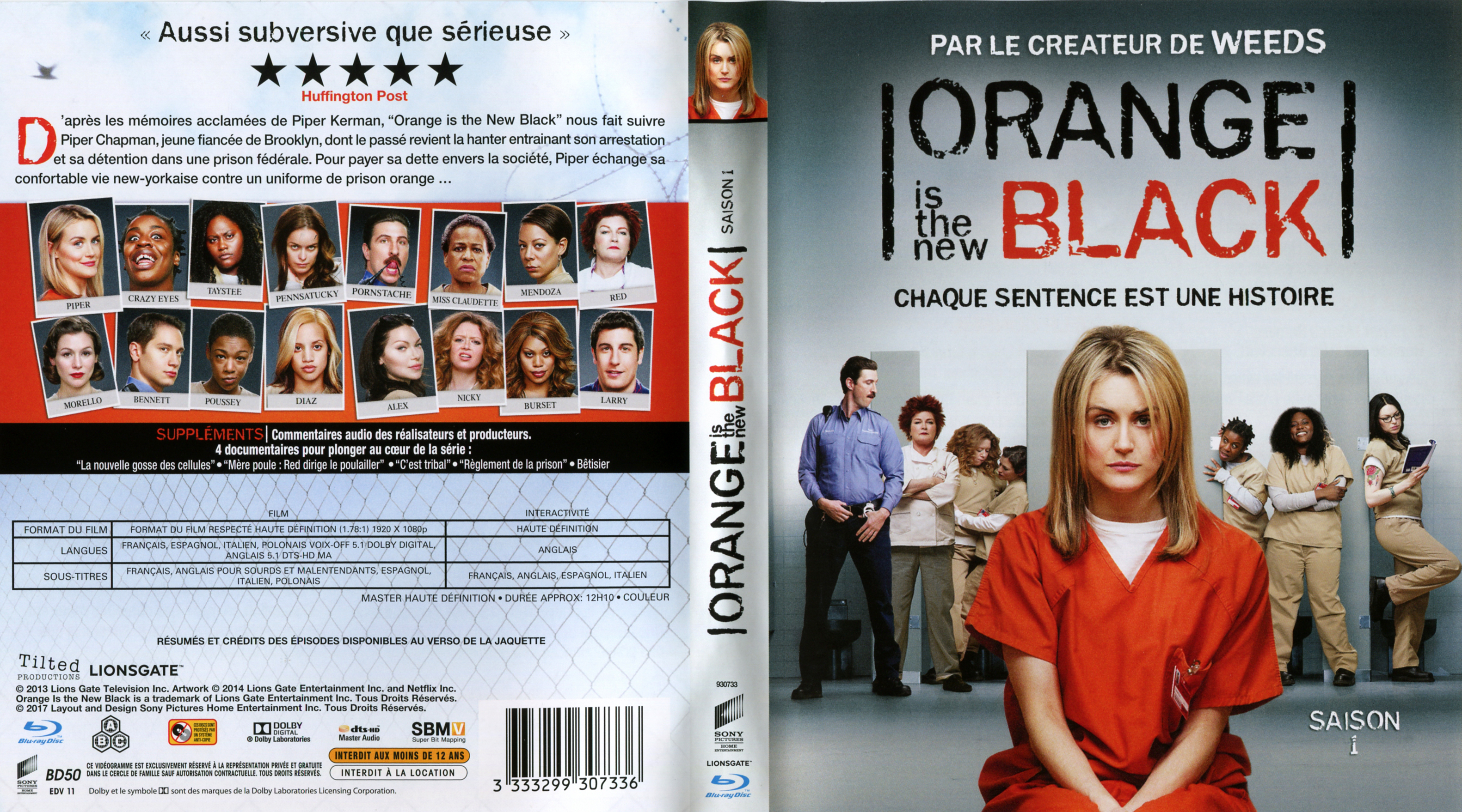 Jaquette DVD Orange Is The New Black Saison 1 (BLU-RAY)