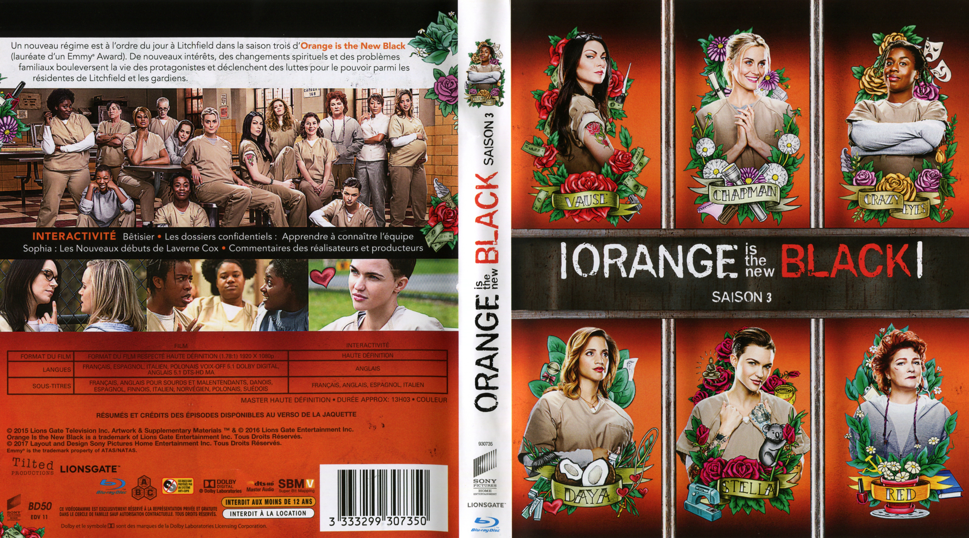 Jaquette DVD Orange Is The New Black Saison 3 (BLU-RAY)