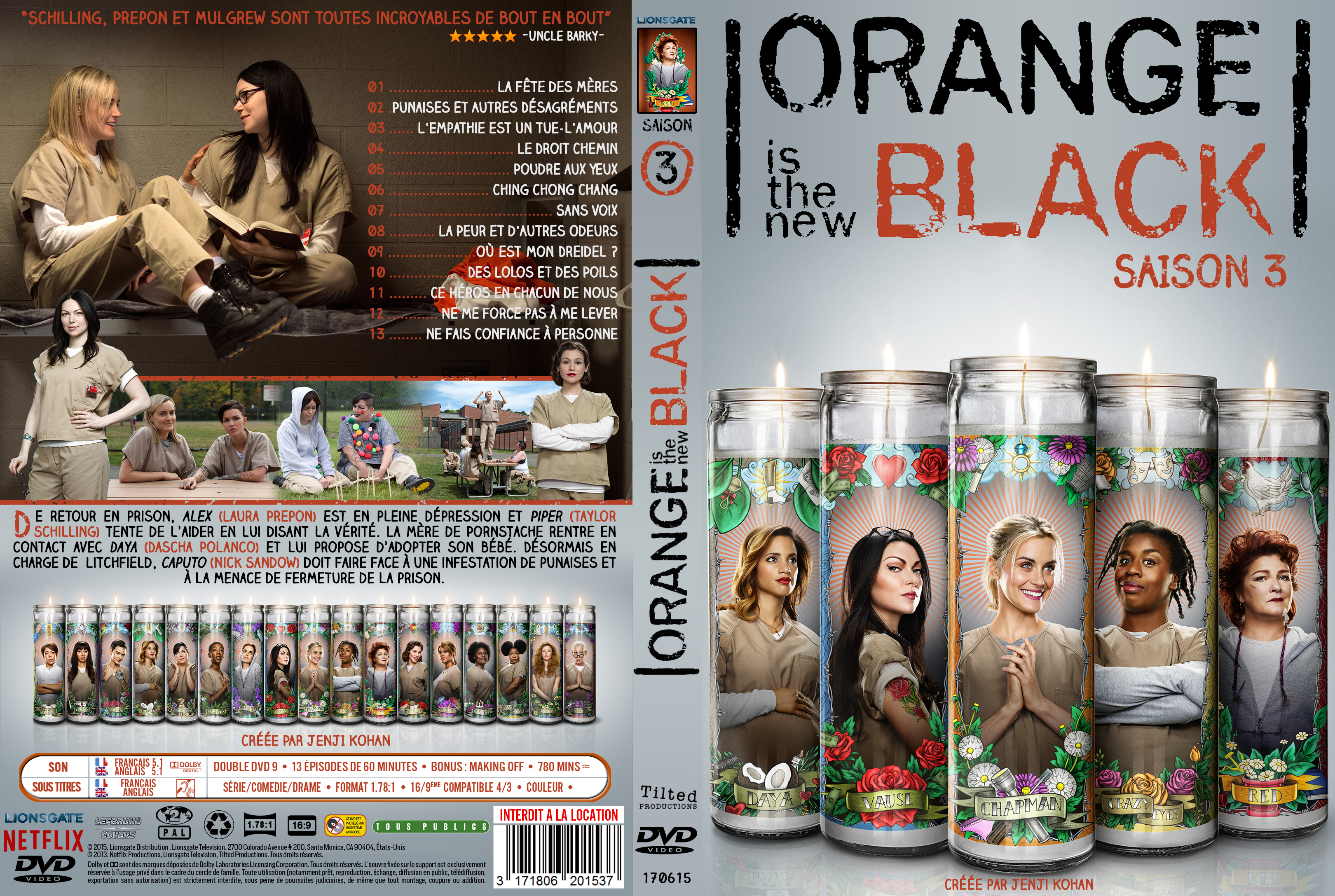 Jaquette DVD Orange Is The New Black Saison 3 custom
