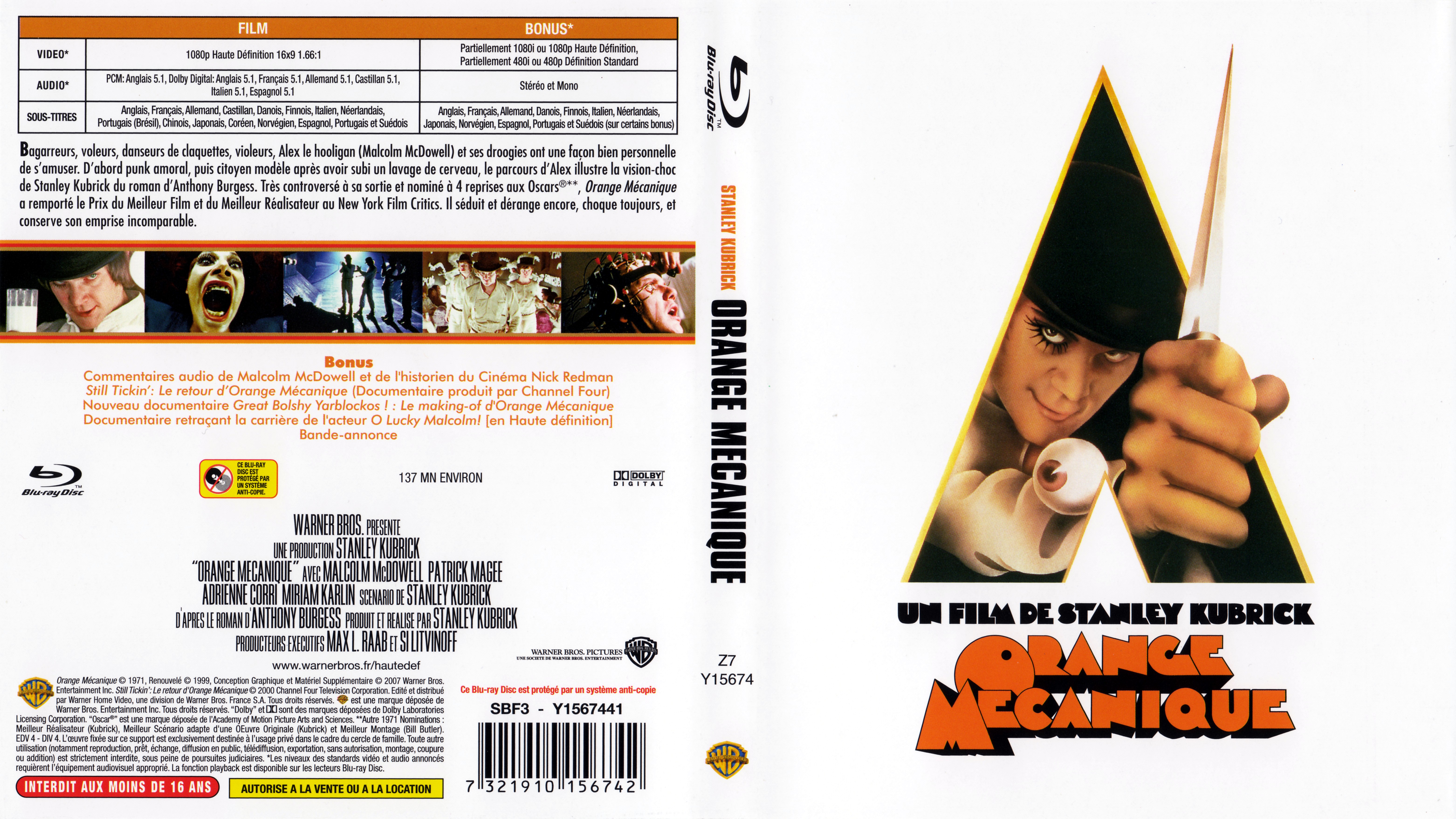 Jaquette DVD Orange mcanique (BLU-RAY) v2