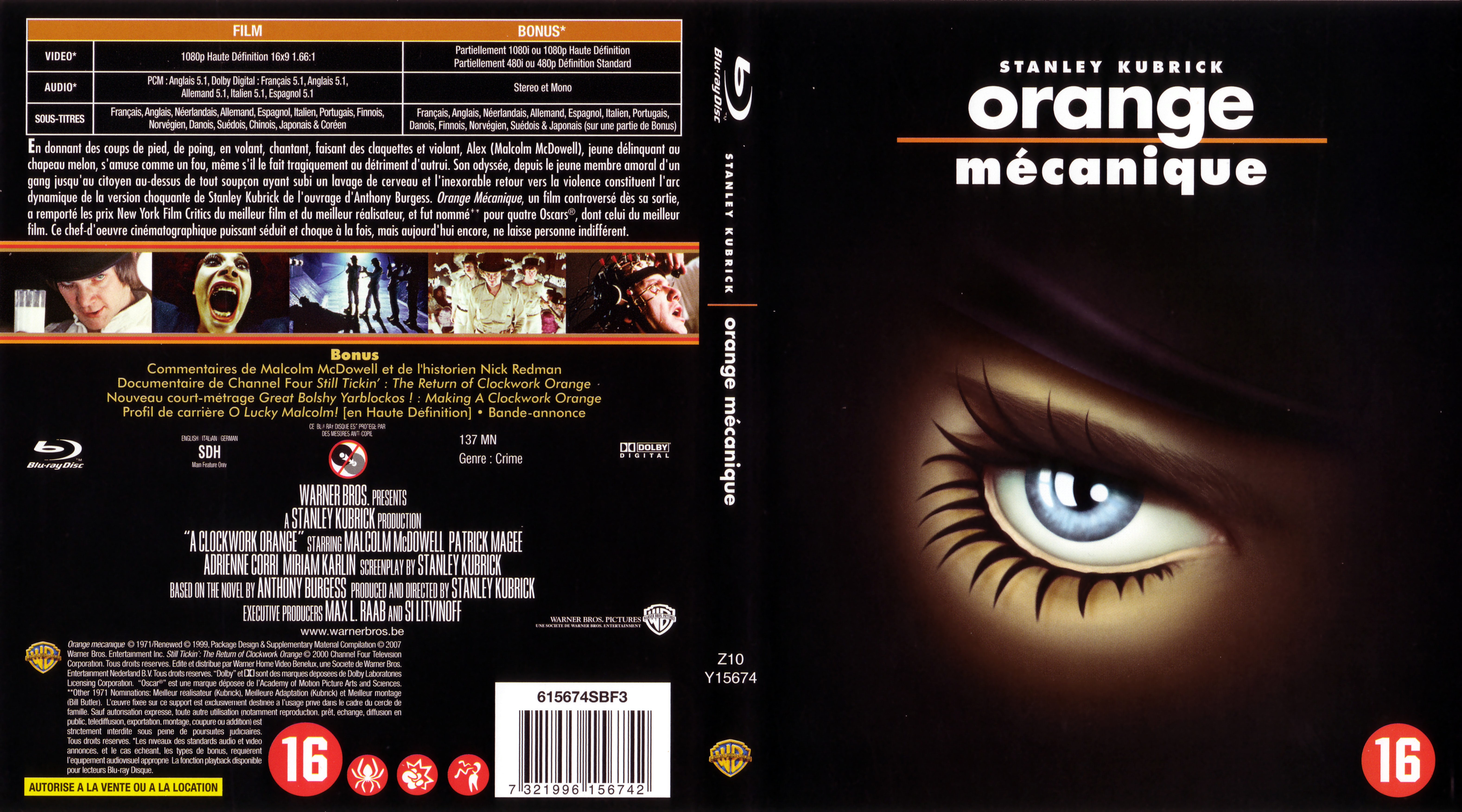Jaquette DVD Orange mcanique (BLU-RAY) v3