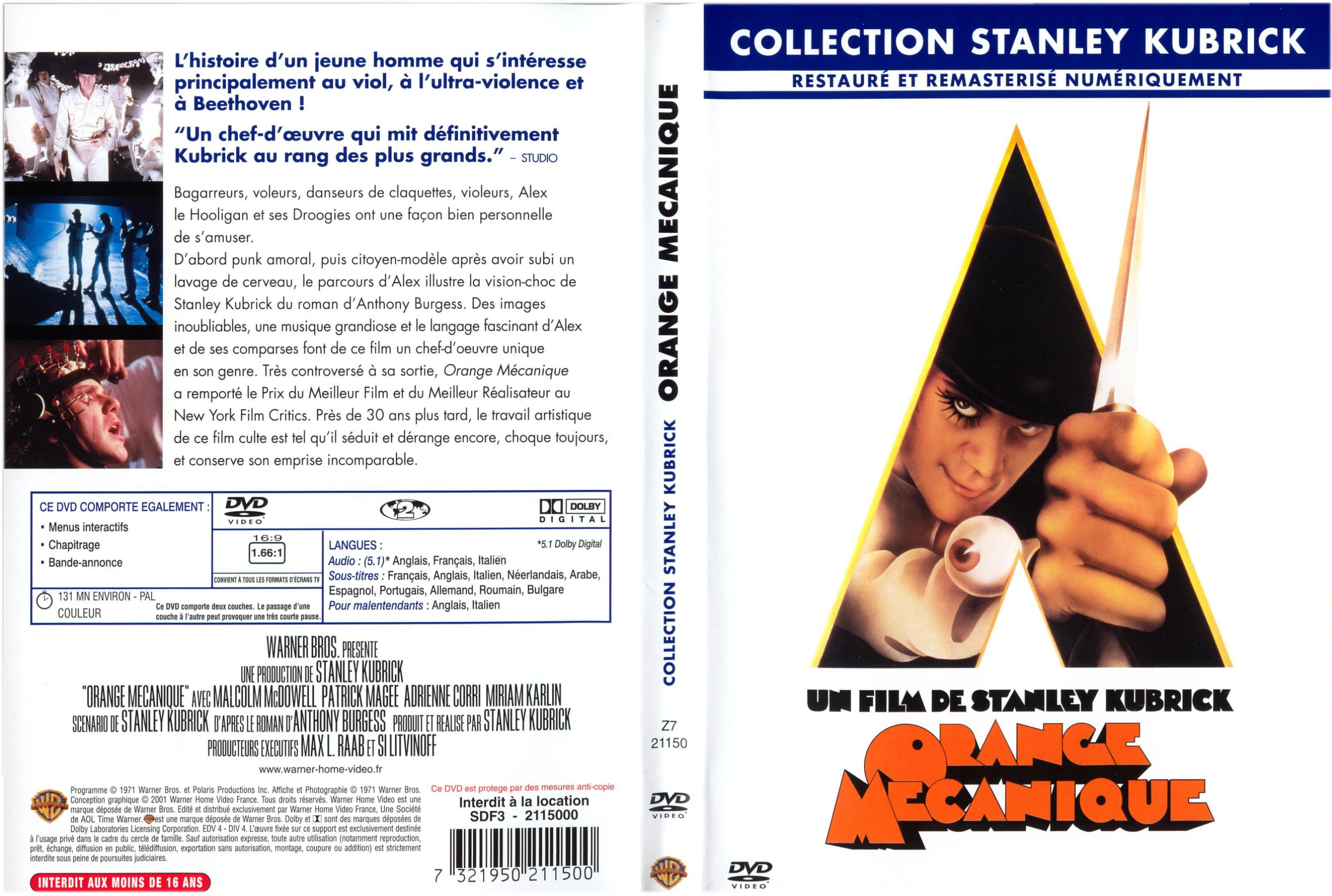 Jaquette DVD Orange mecanique v2