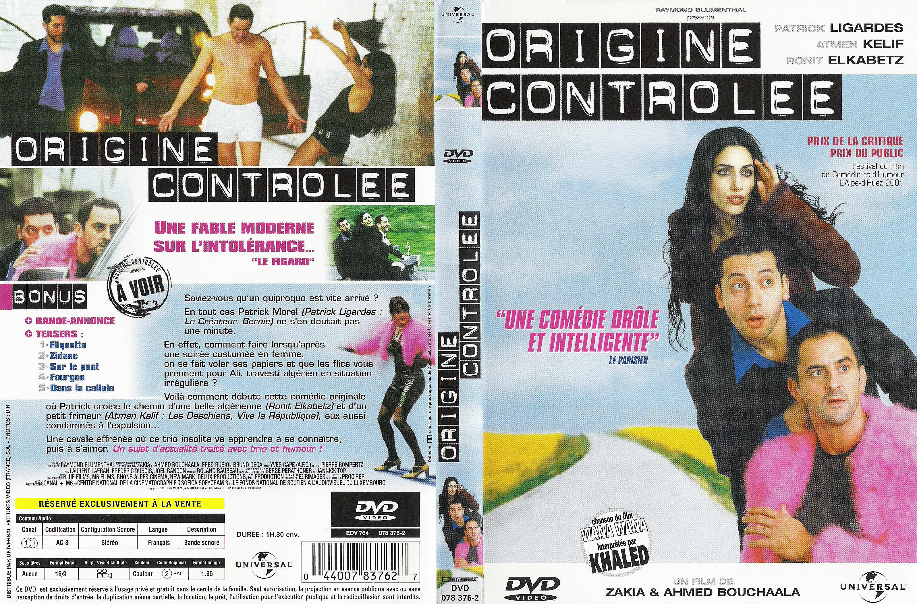 Jaquette DVD Origine controle