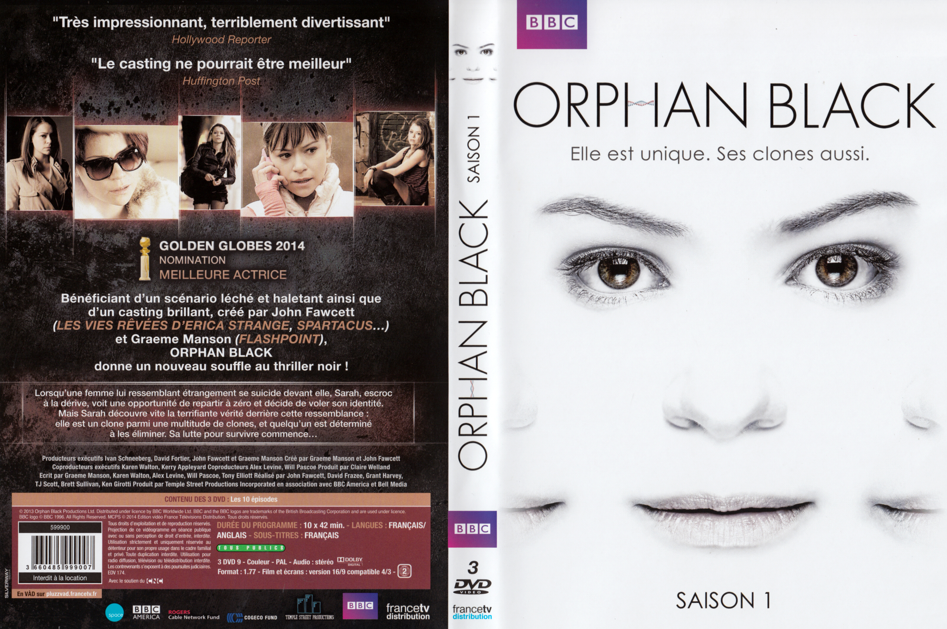 Jaquette DVD Orphan Black Saison 1