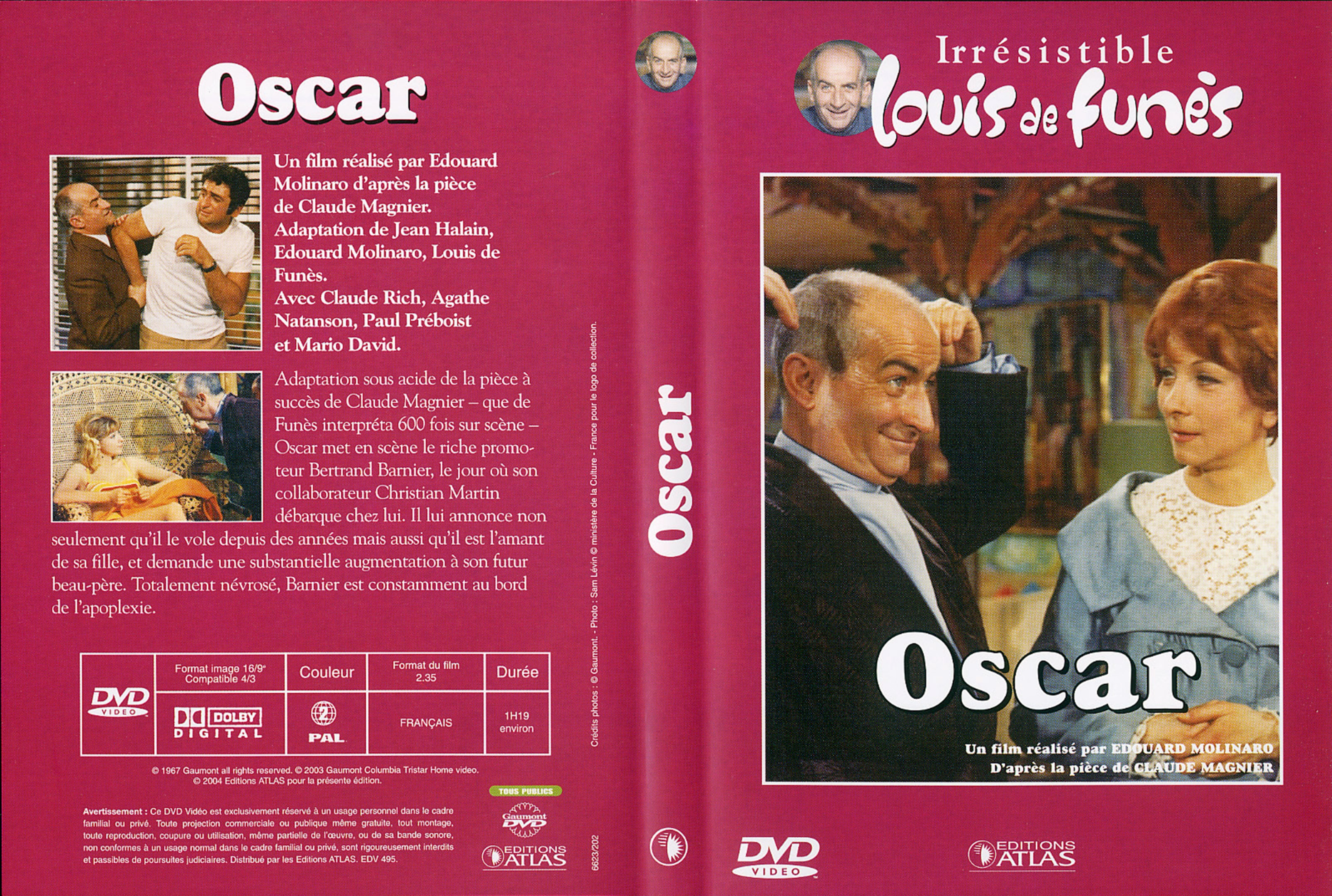 Jaquette Dvd De Oscar Cinéma Passion