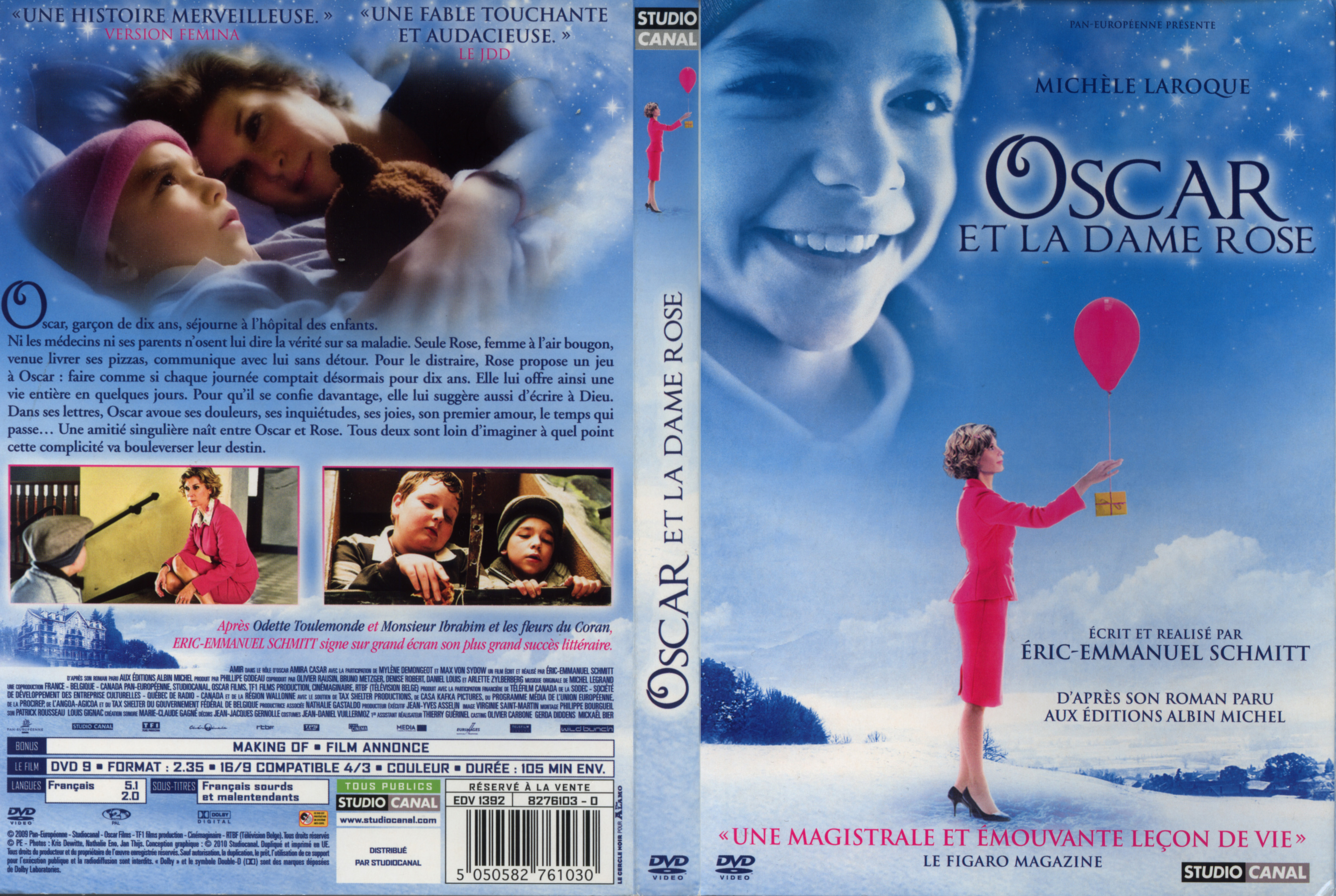 Jaquette DVD Oscar et la dame rose v2