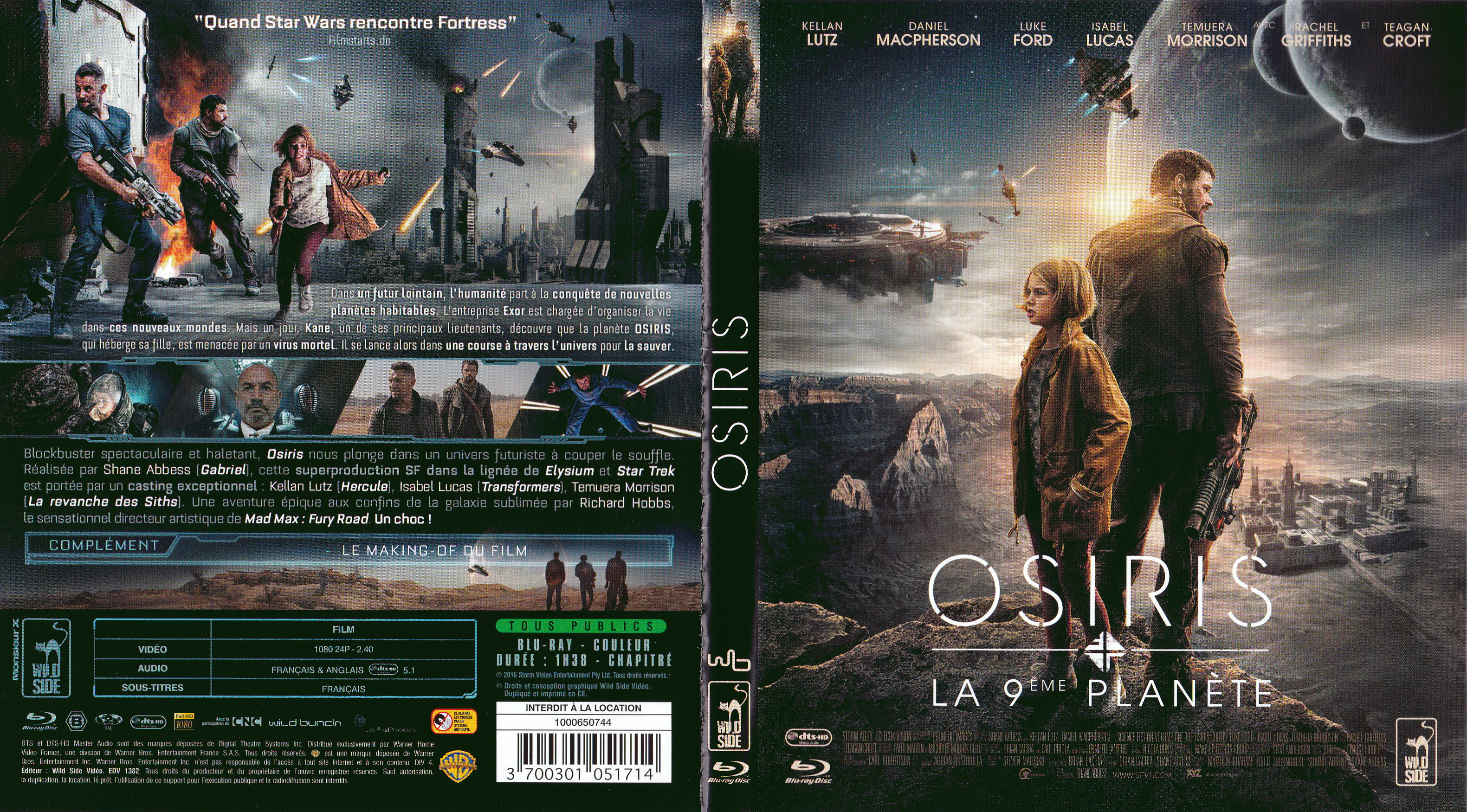 Jaquette DVD Osiris - La 9eme plan�te (BLU-RAY)