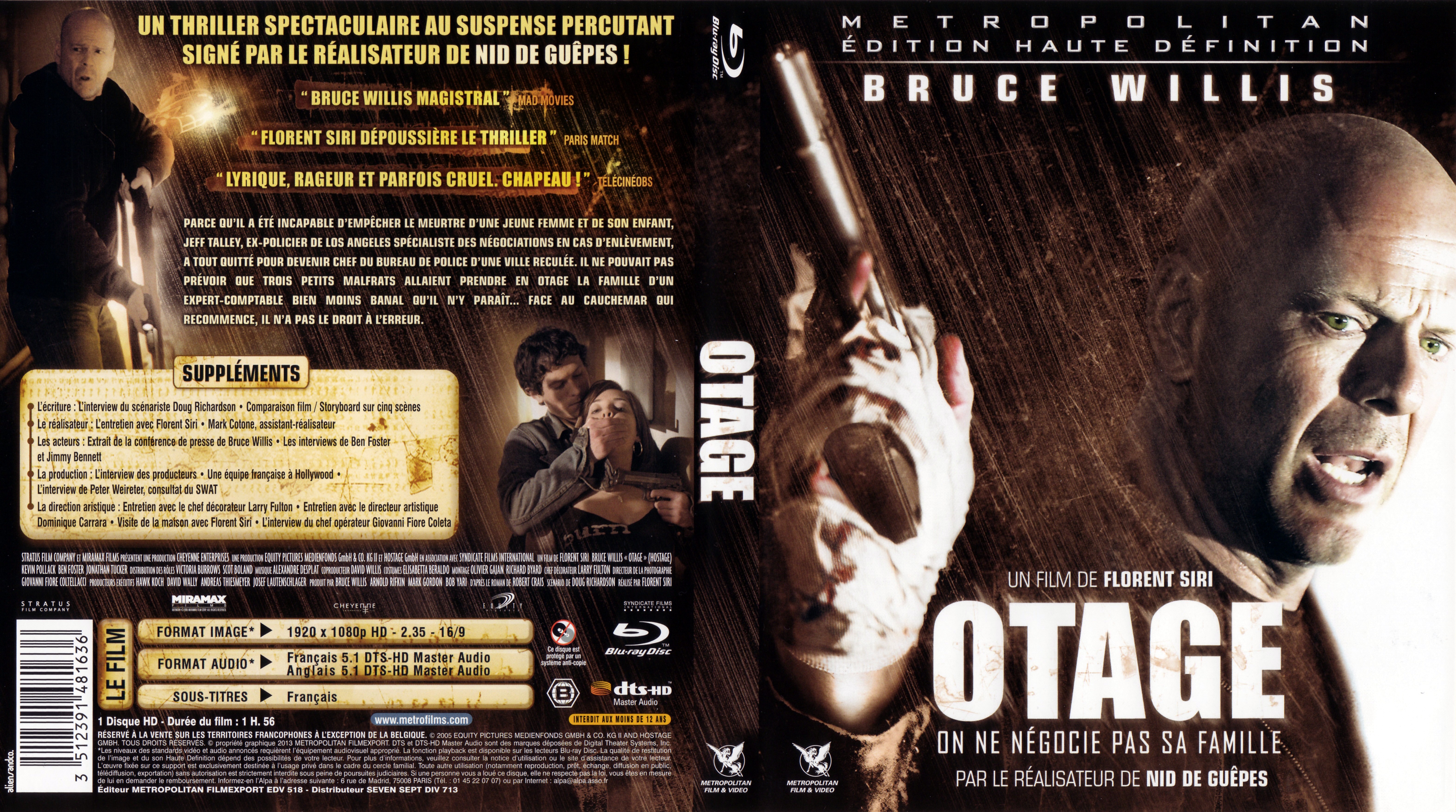 Jaquette DVD Otage (BLU-RAY) v2