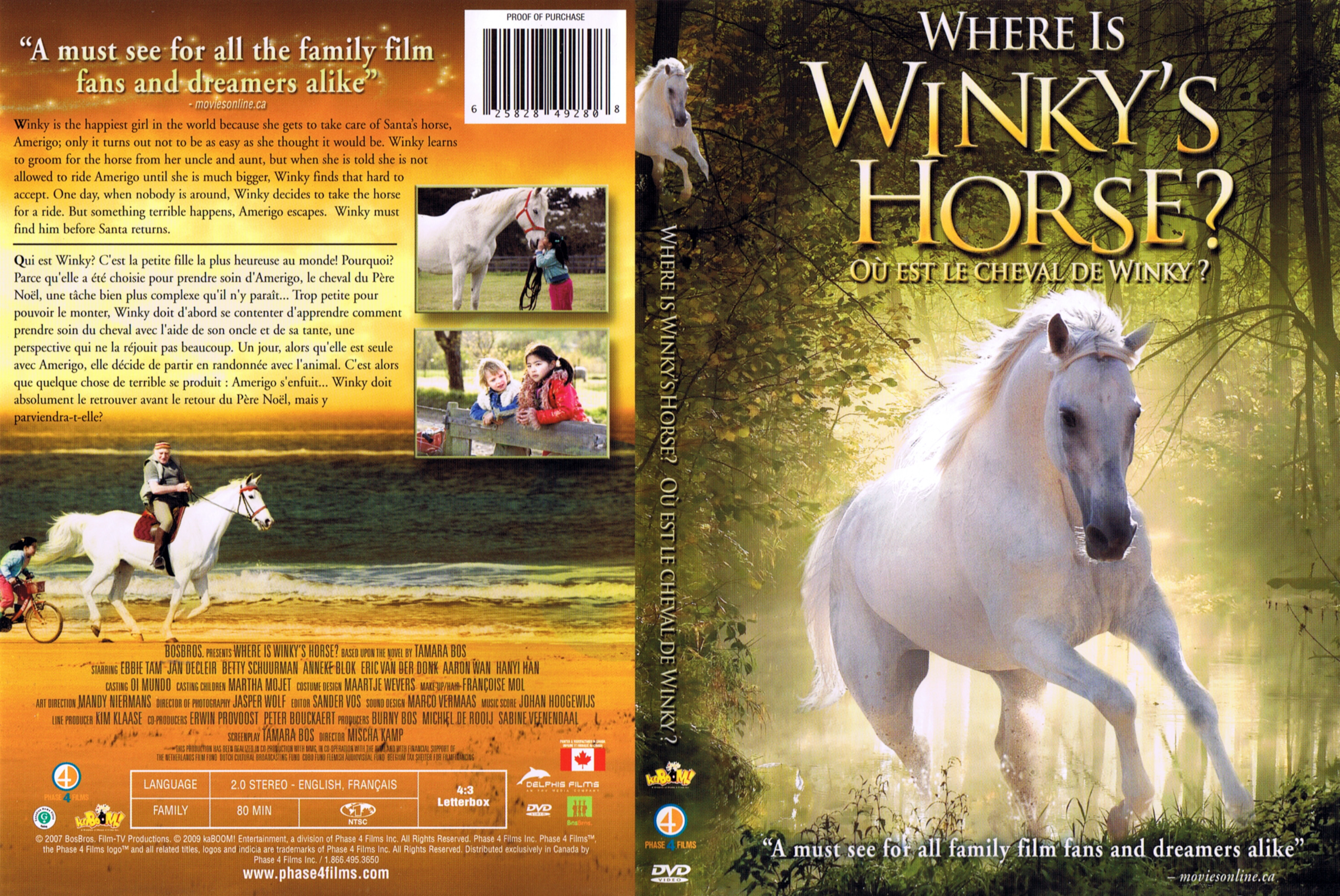 Jaquette DVD Ou est le cheval de winky (Canadienne)