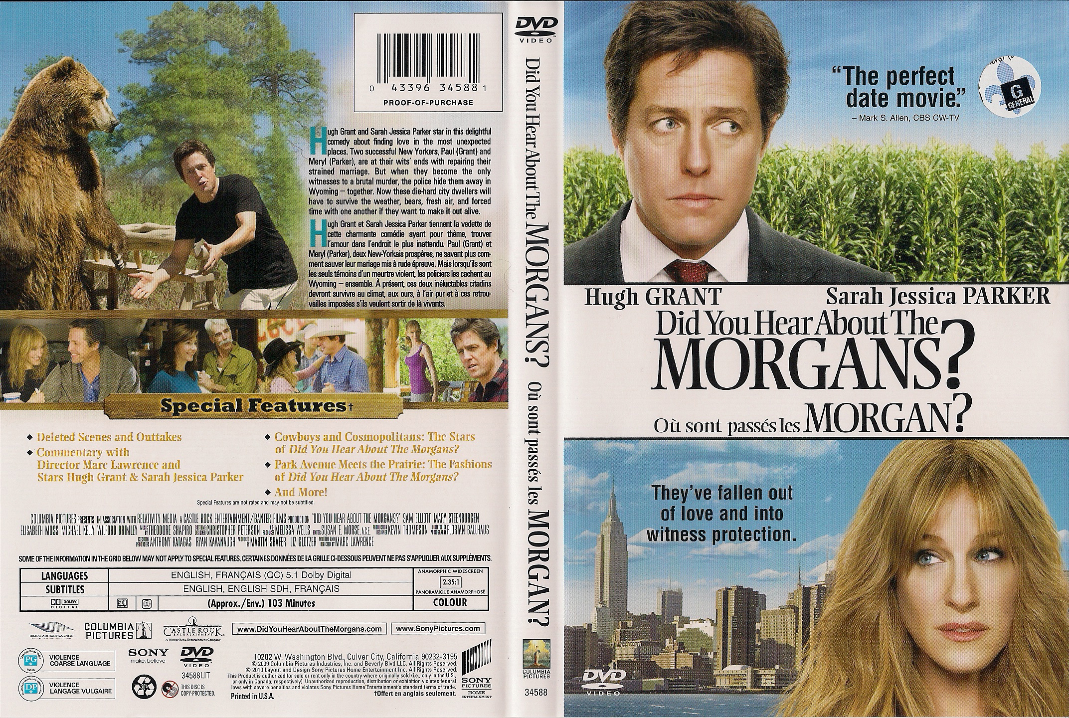 Jaquette DVD Ou sont pass les Morgan - Did you hear about the morgan (Canadienne)