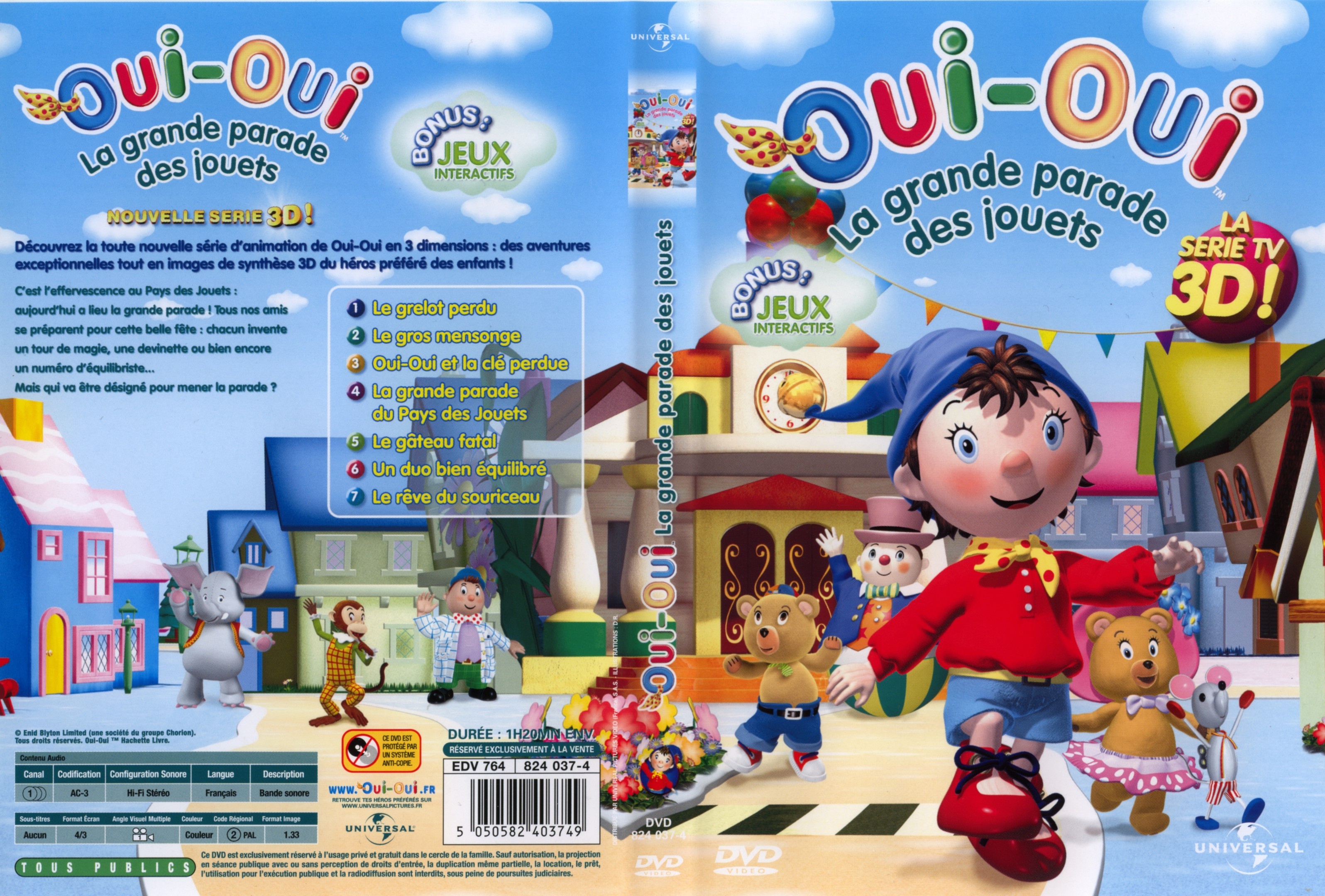 Jaquette DVD Oui-Oui La grande parade des Jouets