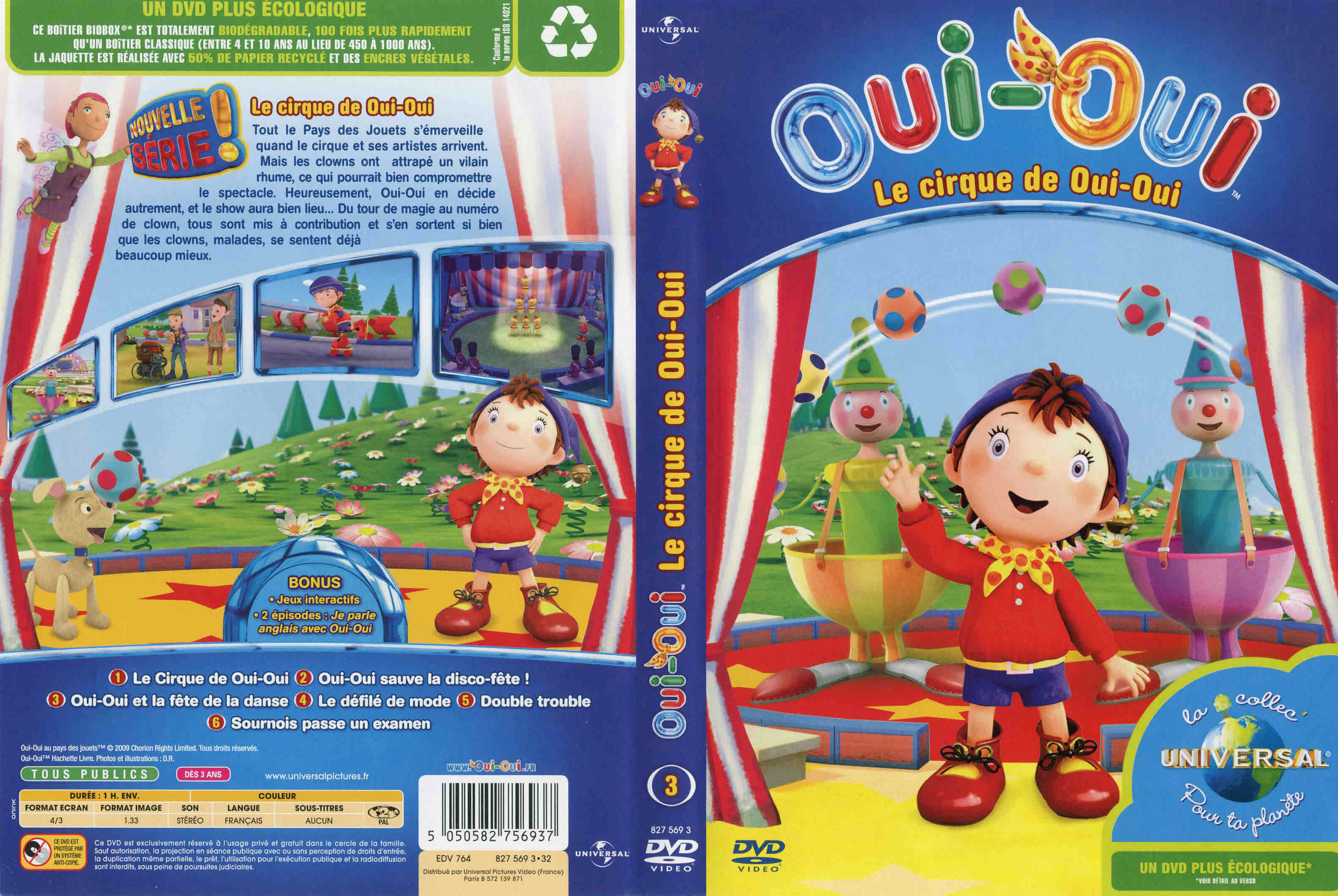 Jaquette DVD Oui-Oui - Le cirque de Oui-Oui