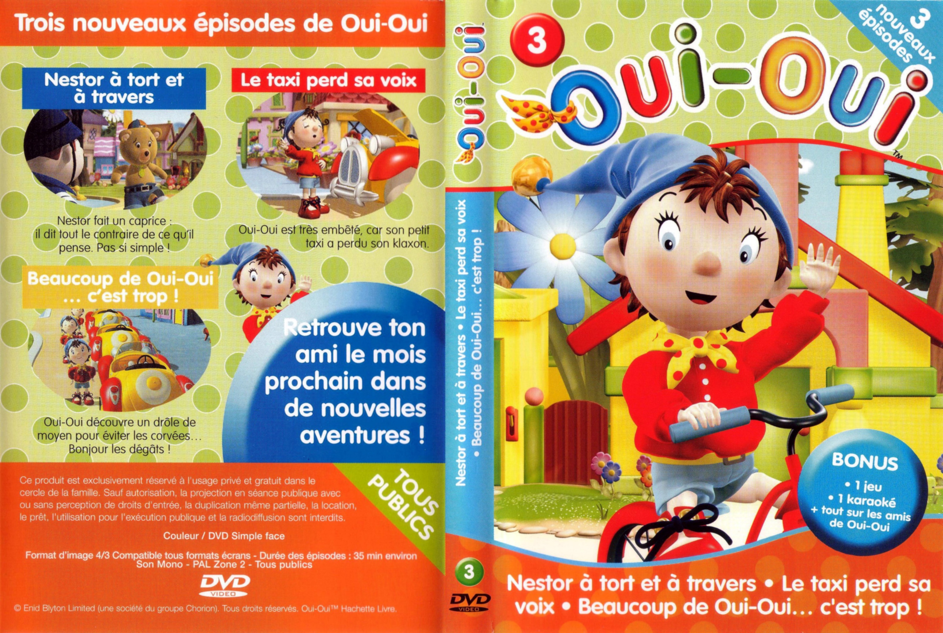 Jaquette DVD Oui-Oui vol 03