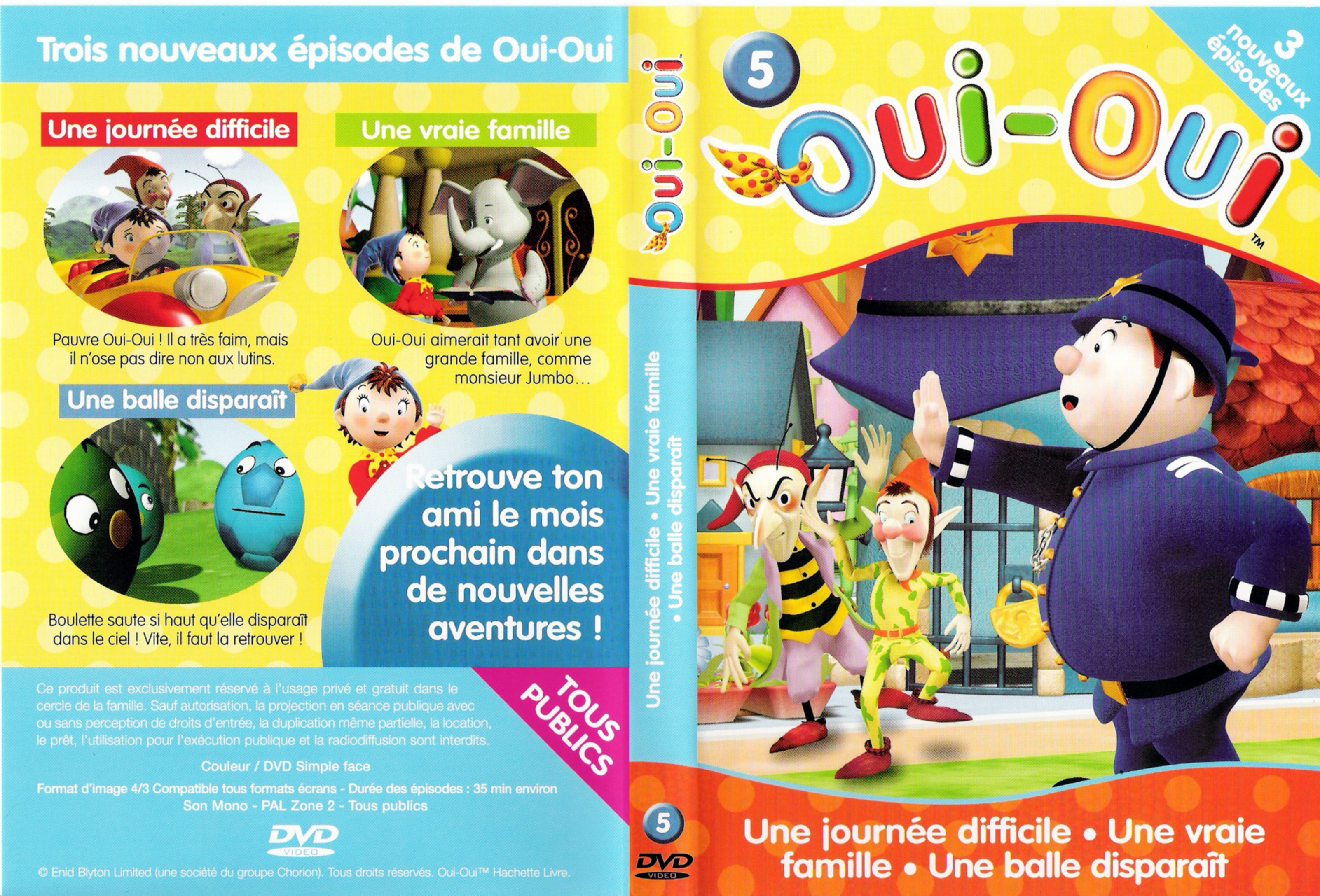 Jaquette DVD Oui-Oui vol 05