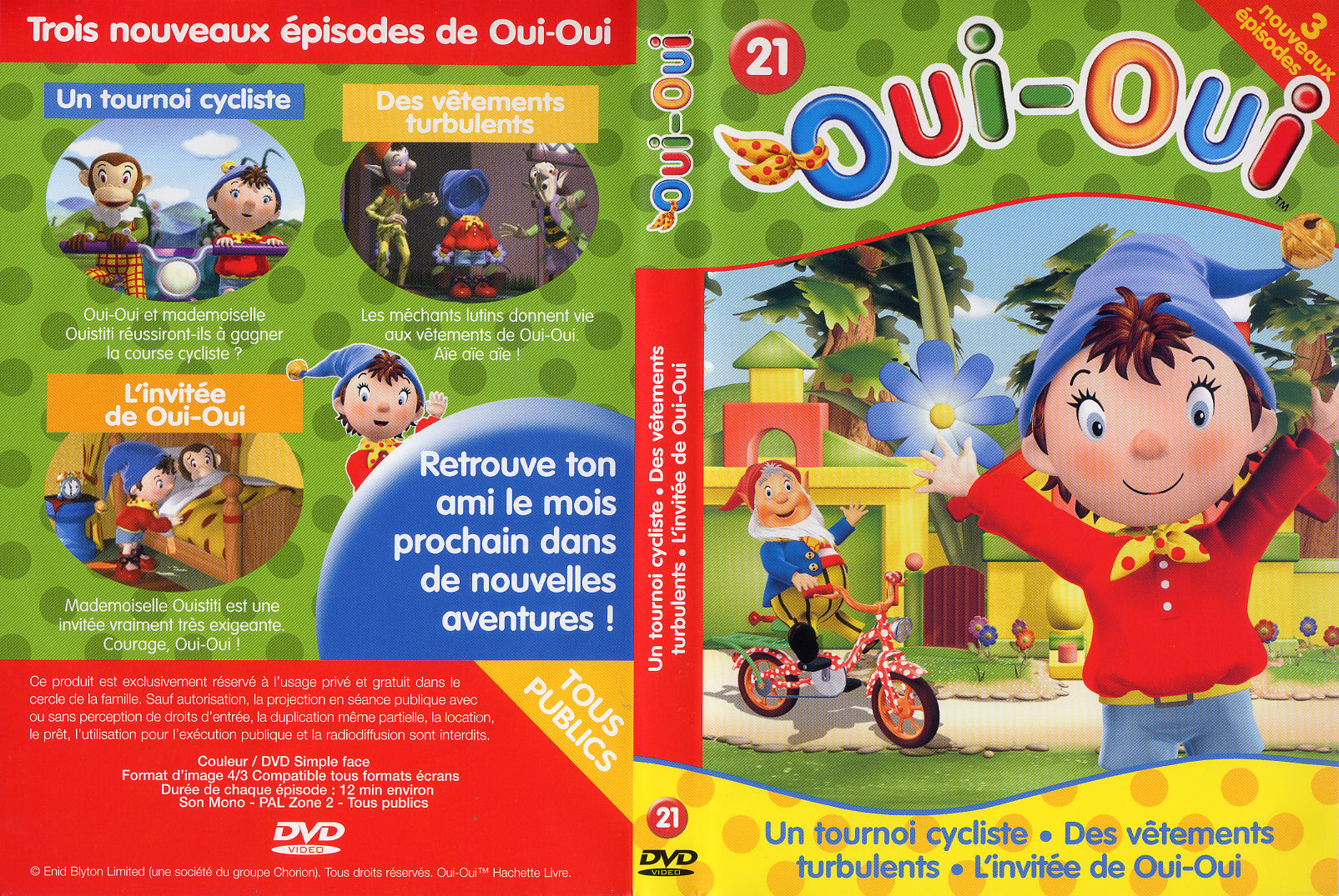 Jaquette DVD Oui-oui vol 21