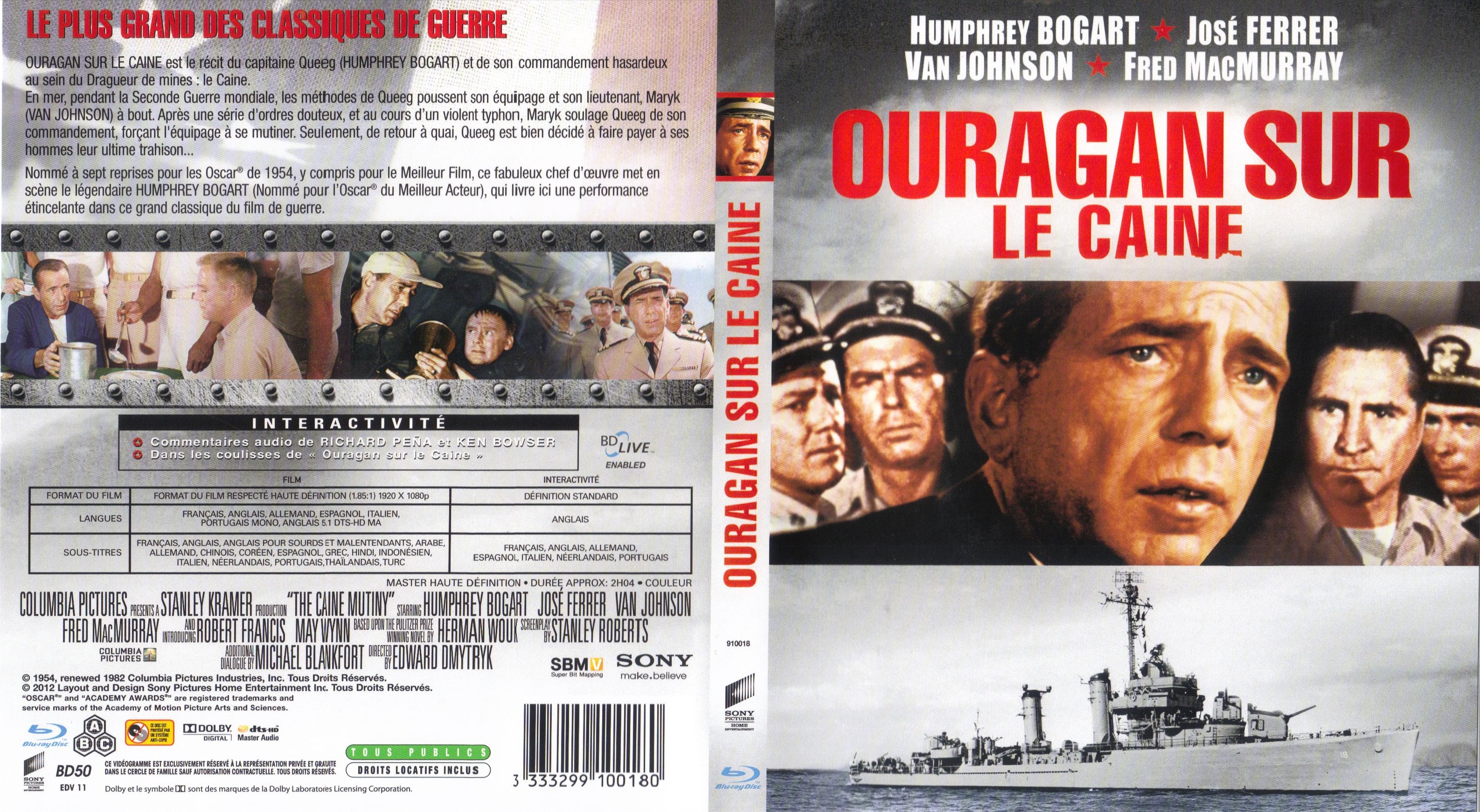 Jaquette DVD Ouragan sur le Caine (BLU-RAY)